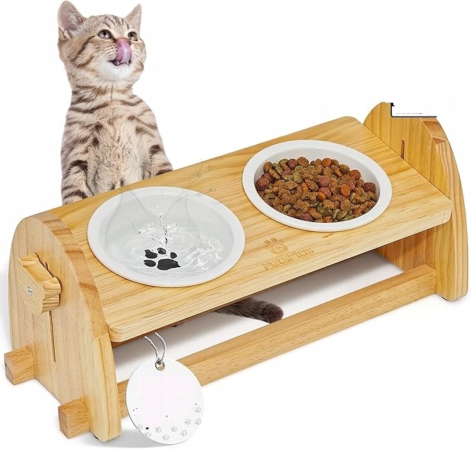 Levně Vyvýšený Stojan Pro Kočky Na Keramické Misky O Objemu 380 ML