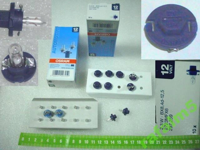 Żarówka samochodowa 12V ok.0,19A 2,3W OSRAM