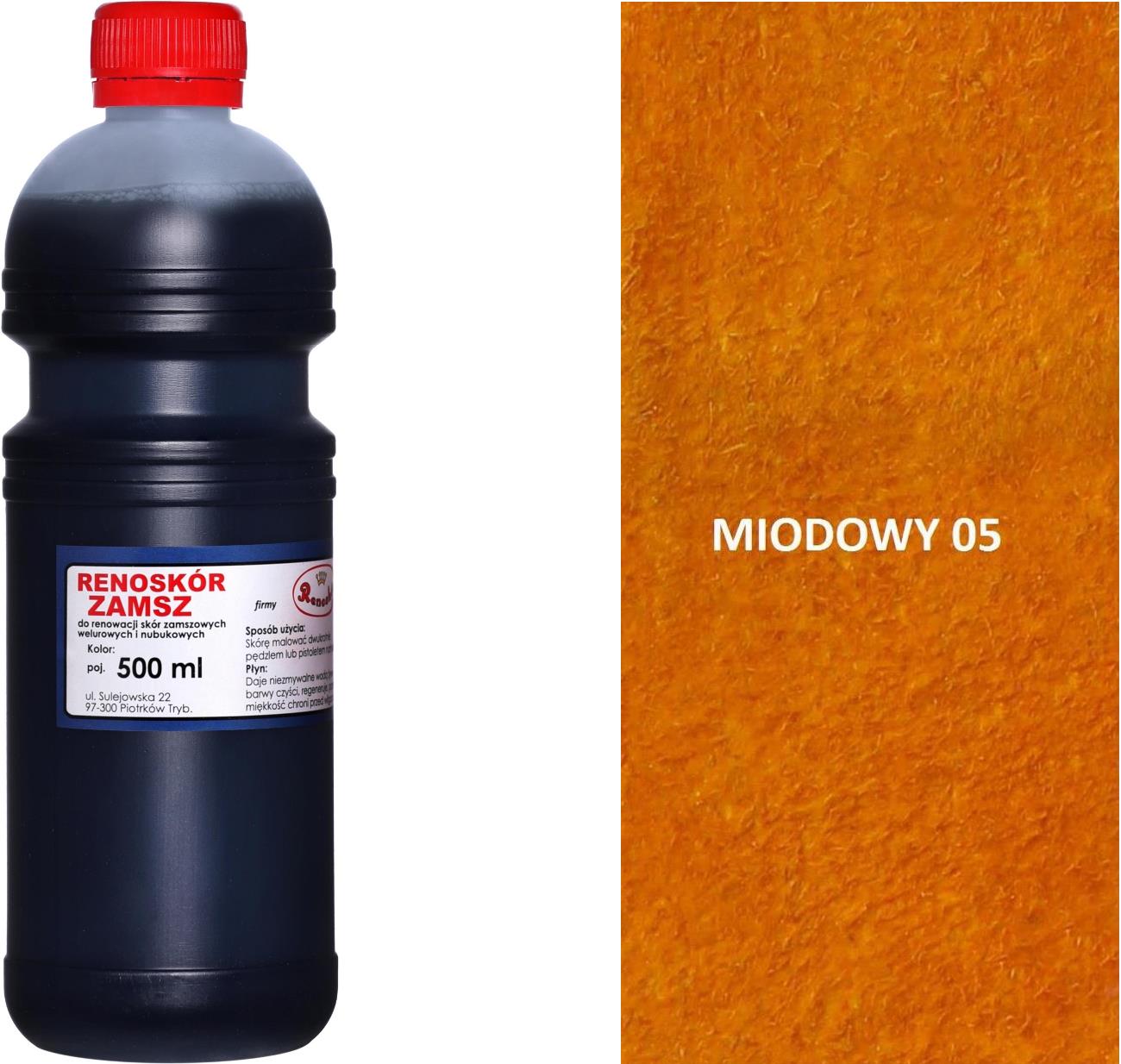 Medový Renoskin 500 ml Barva Pro Renovaci Semišové Kůže Nubuku Wilbra Lak