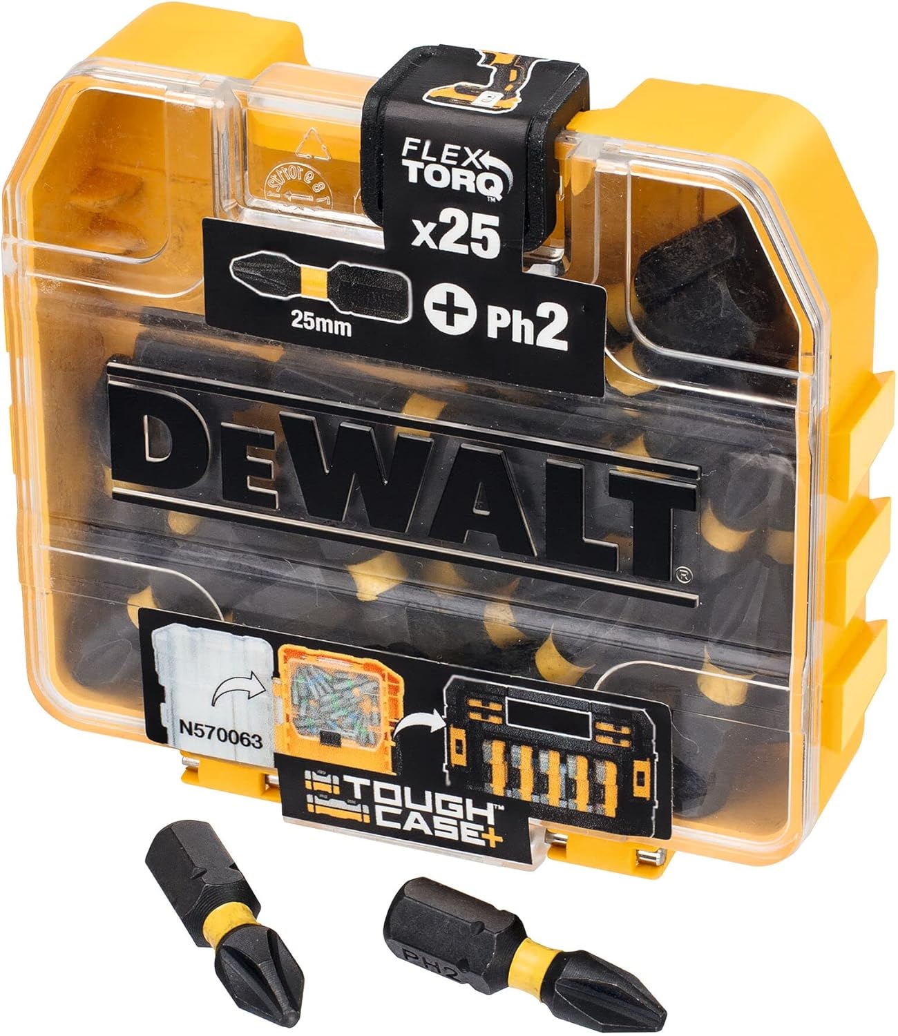 Dewalt DT70555T-QZ Extreme Flextorq 25ks sada PH2 25mm v malém zásobníku na bubliny