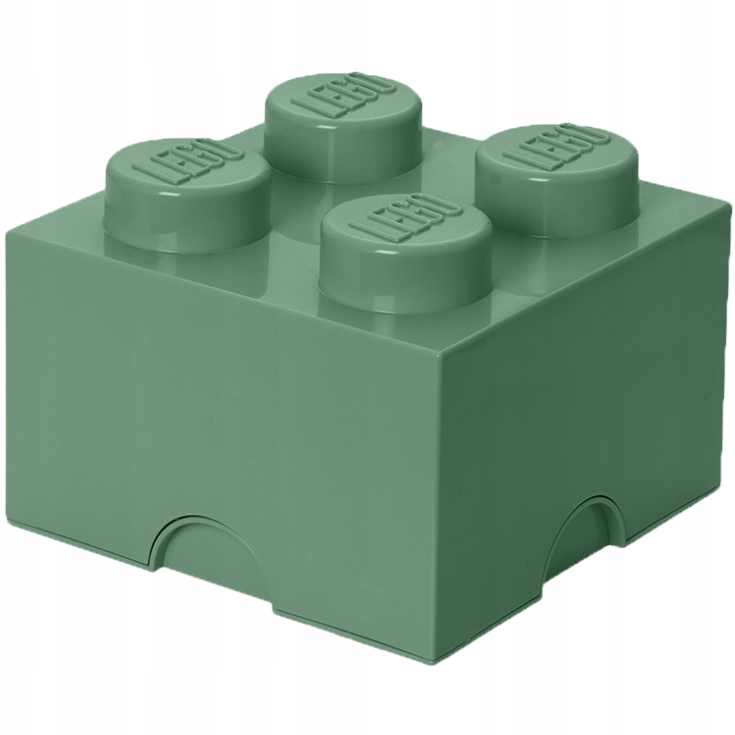 Lego plastový box Tvar kostky Lego Brick 4 Olivový 25x25x18cm
