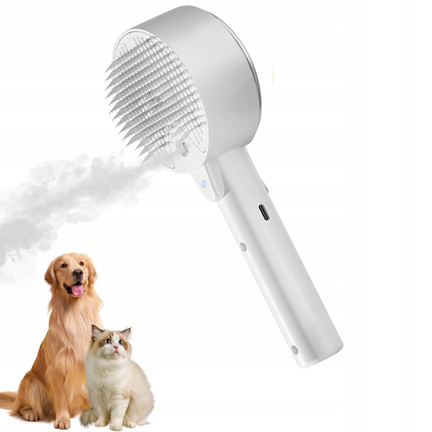Levně Elektrický Parní Kartáč Pro Kočky Psů A Zvířat Pro Péči O Srst