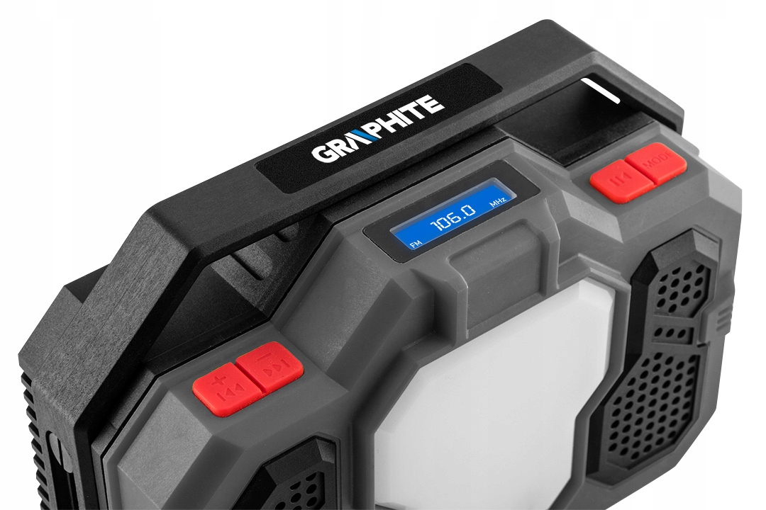 GRAPHITE RADIO BUDOWLANE BLUETOOTH LED 18V + 2Ah Informacje dodatkowe kompatybilny z akumulatorami danej marki