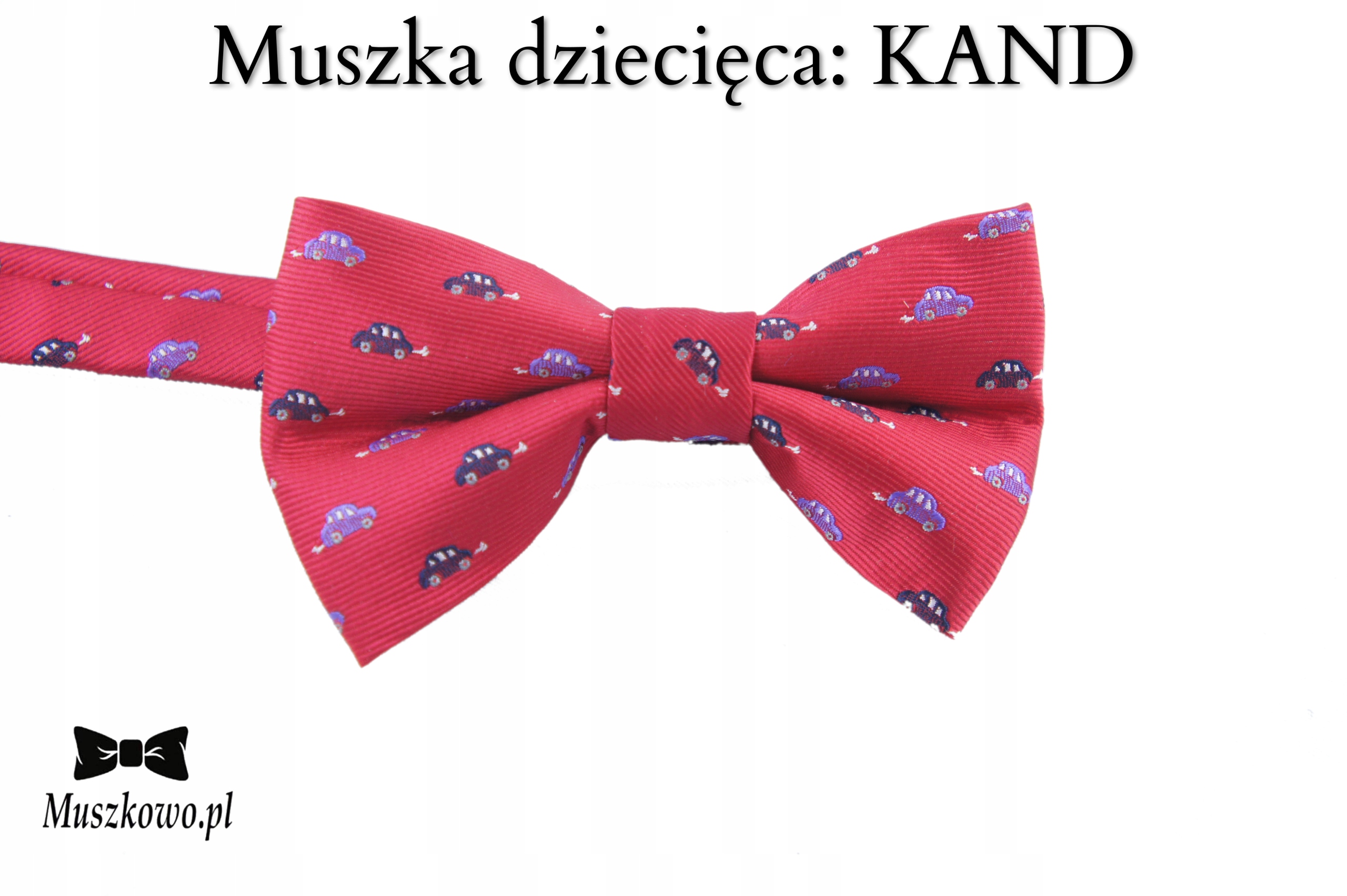 BORDOWE Szelki i muszka dziecięce 2-8 lat WZORY DO WYBORU! Wzór dominujący groszki