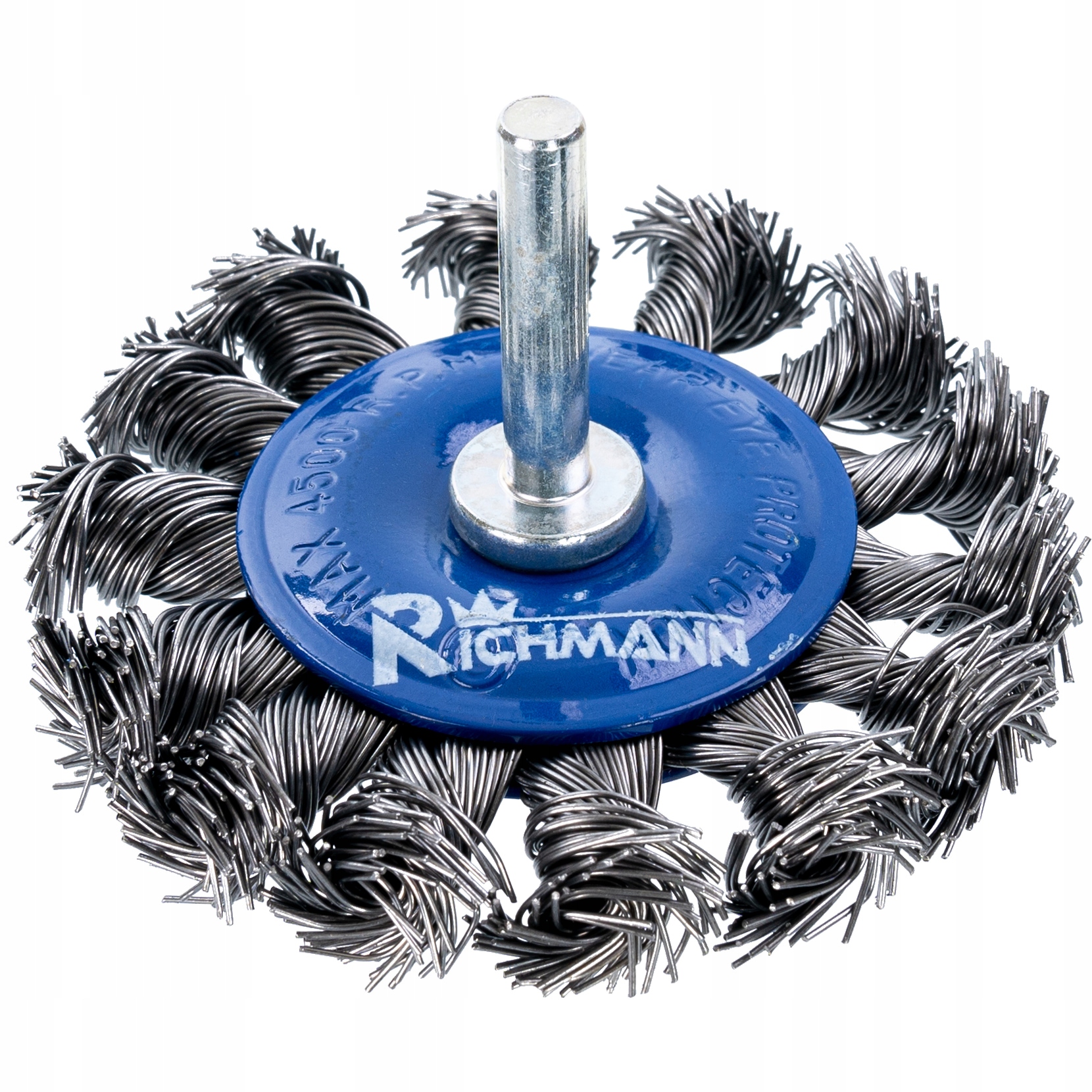 SZCZOTKA DO WIERTARKI TARCZOWA BOCZNA STALOWA DRUT SKRĘCANY 75mm C4320