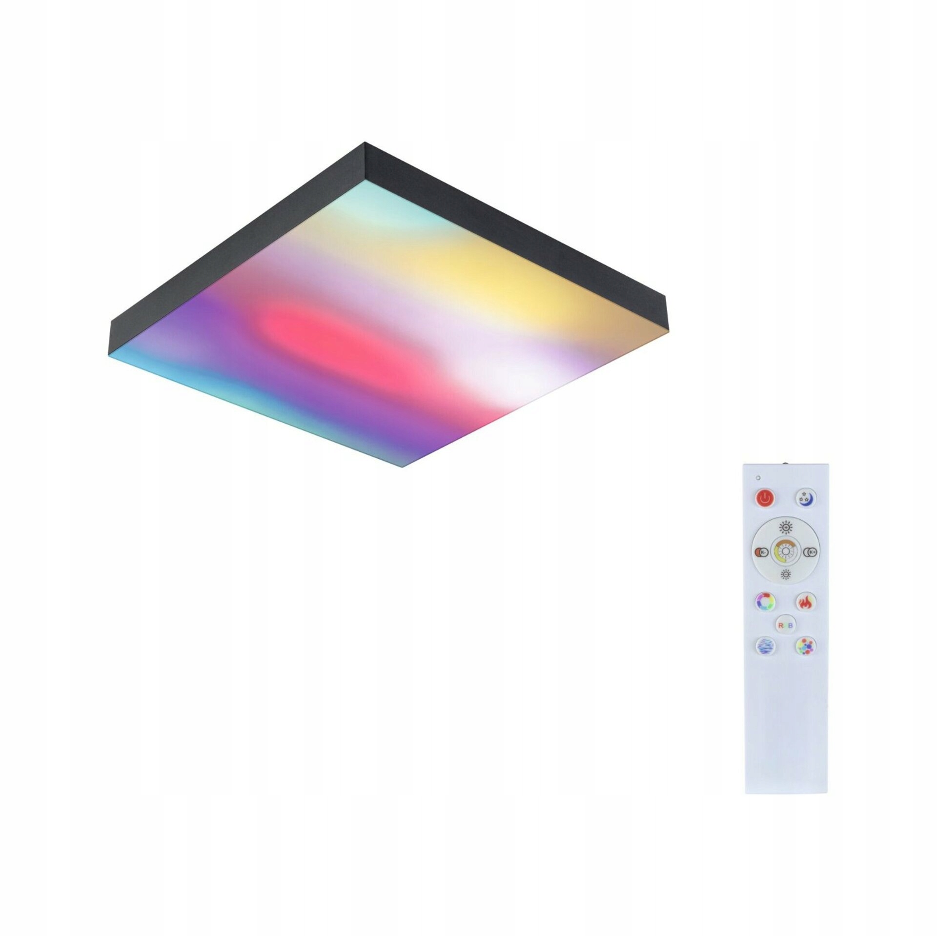 Paulmann Led panel Velora Rainbow Rgbw 295x295mm 1420lm čierny, diaľkové ovládanie