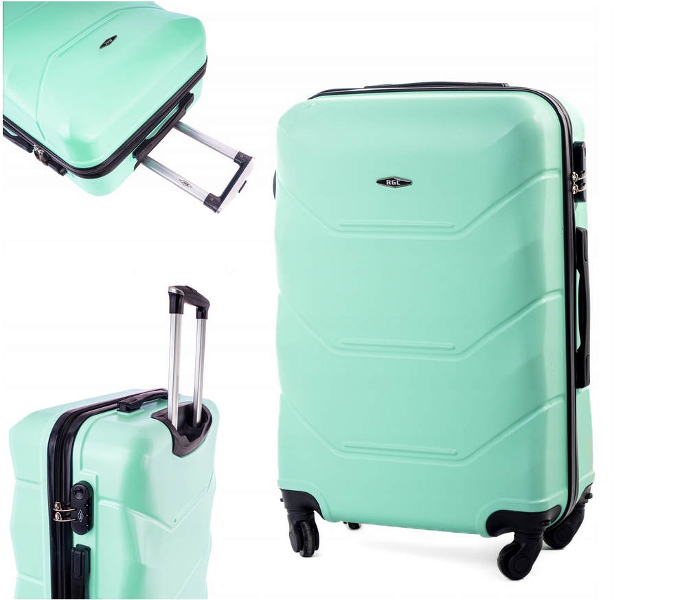 Walizka Średnia XL Twarda Na 4 Kółkach Podróżna Abs Miętowa Rgl