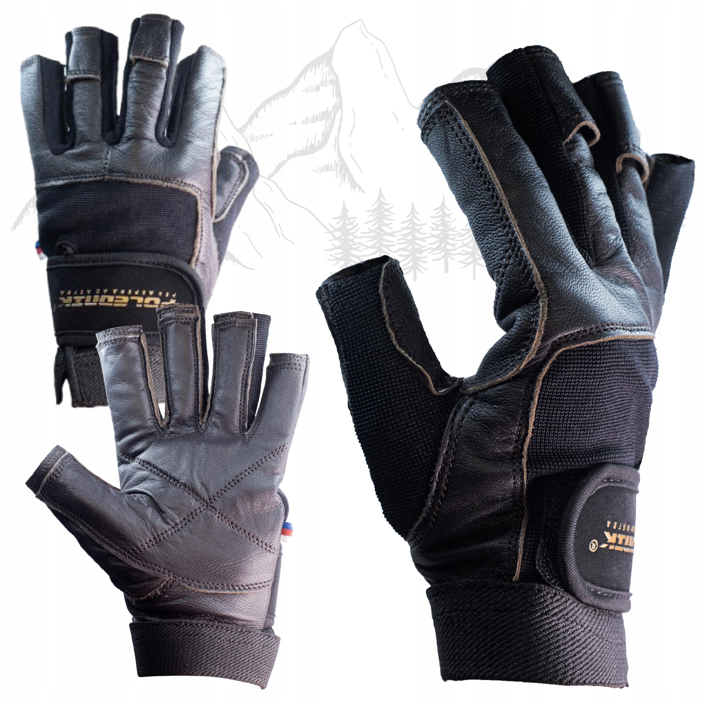 Rękawice do wspinaczki wspinaczkowe Polednik Xs skóra naturalna premium