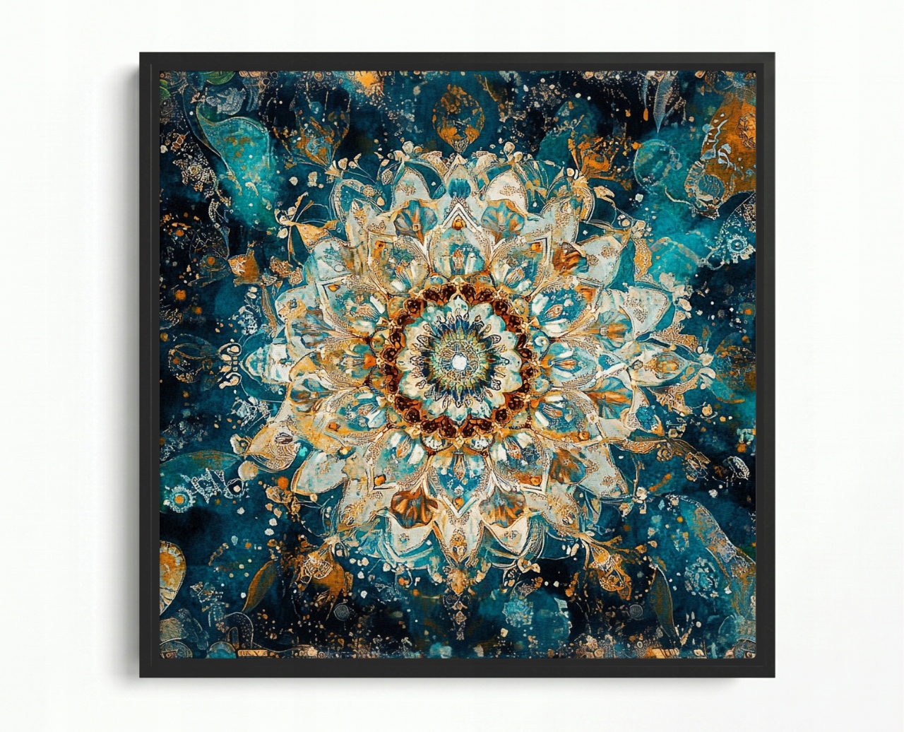 Obraz Rama American Box Grafika Mandala Harmonia Meditácia Zen Boho 60x60