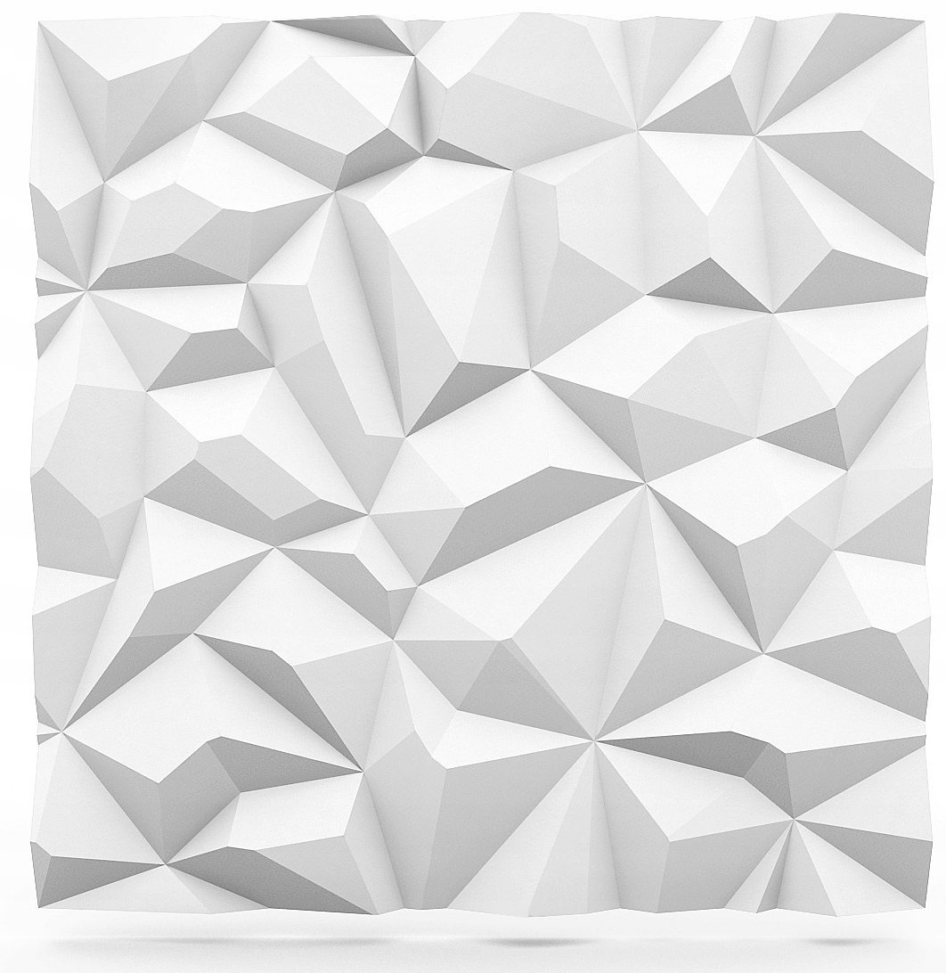 

Białe Panele Ścienne 3D 60x60 Diament jak beton