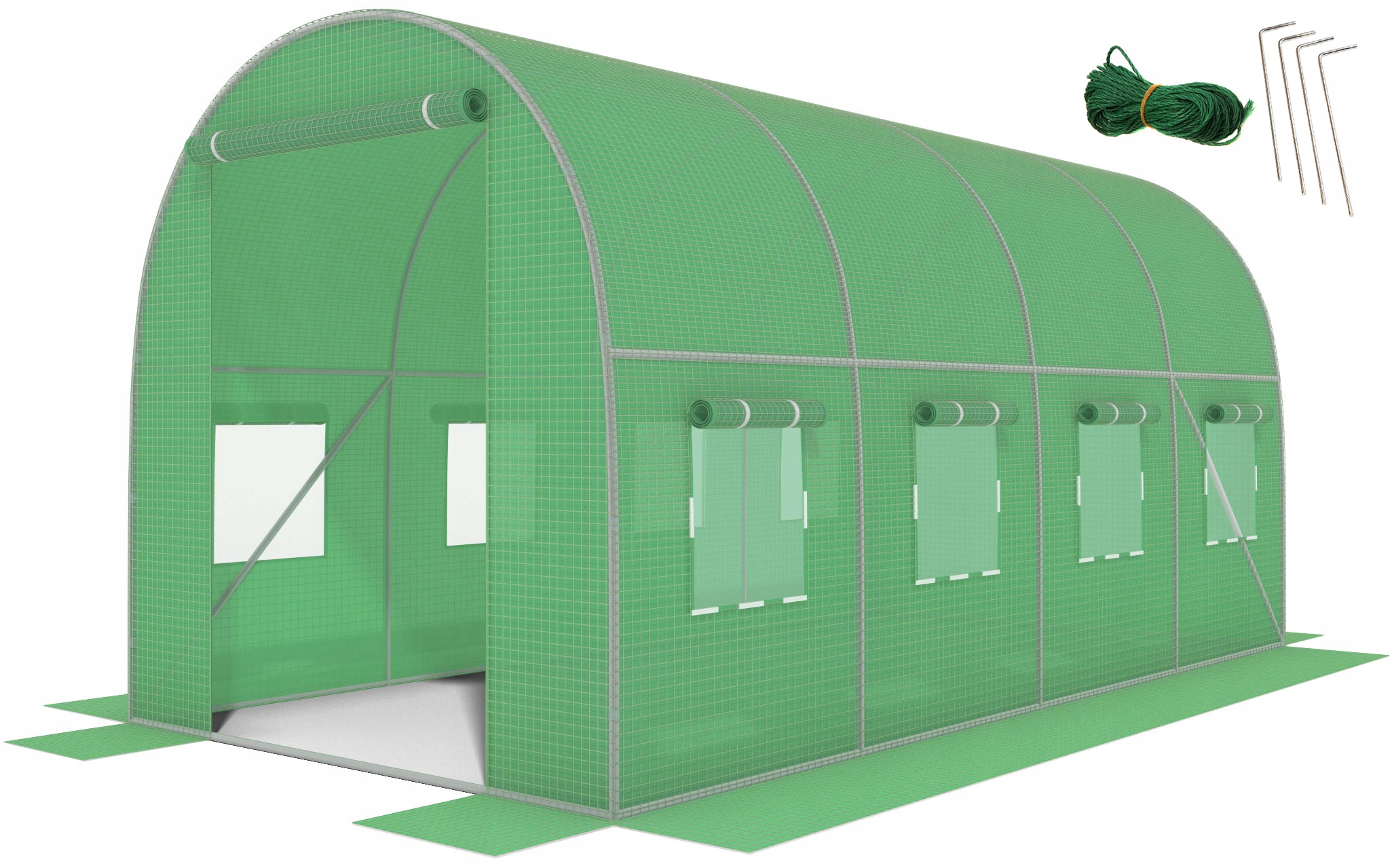 TUNEL FOLIOWY OGRODOWY SZKLARNIA 4x2m FOLIA 8m2