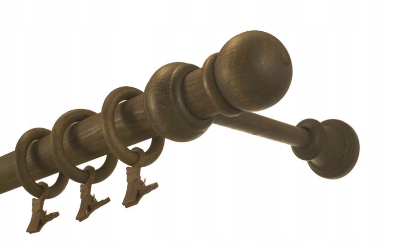 

Karnisz drewniany fi 28 5,2m pojedynczy 520 cm