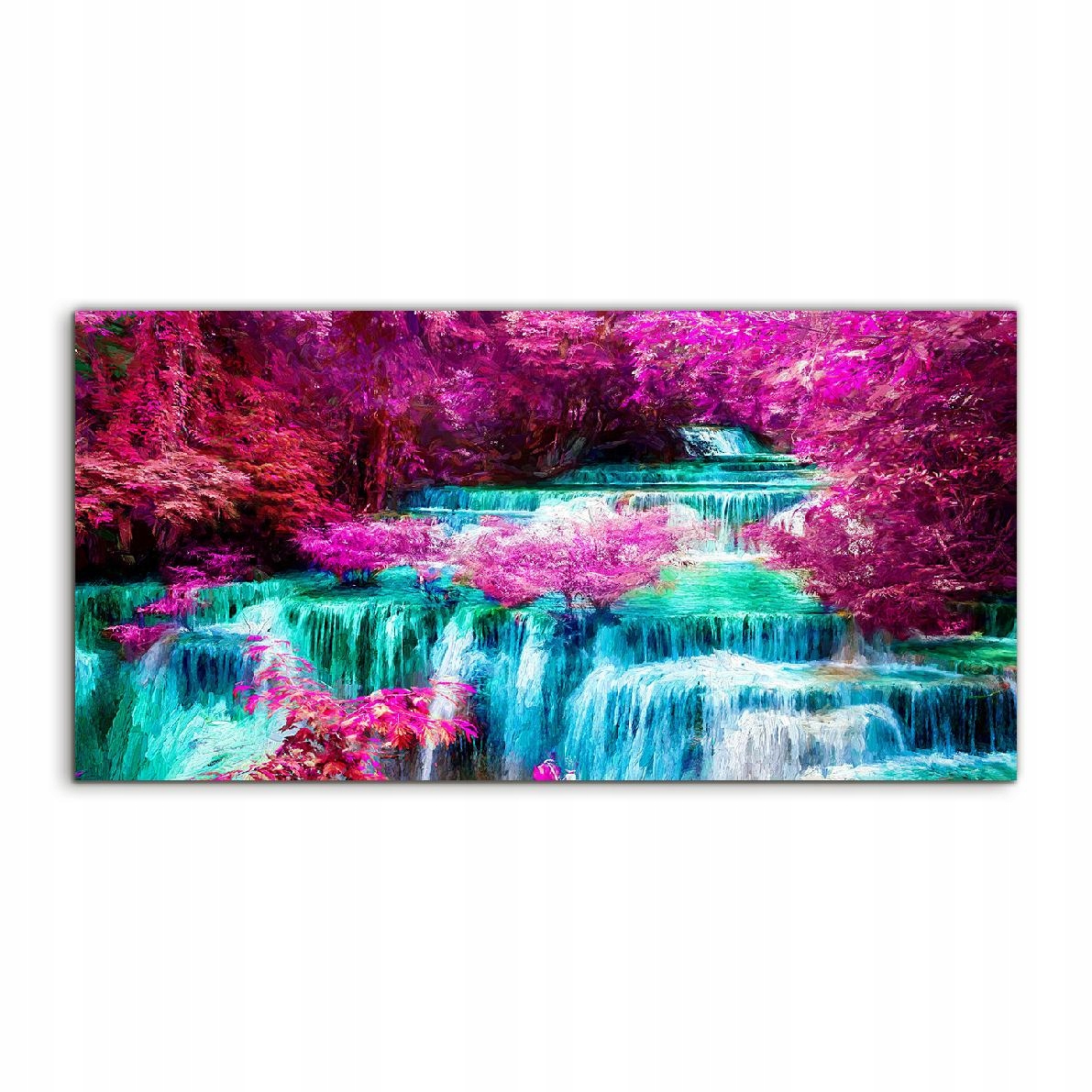 

Fotoobraz 100x50 na ścianę Drzewa Wodospad Natura