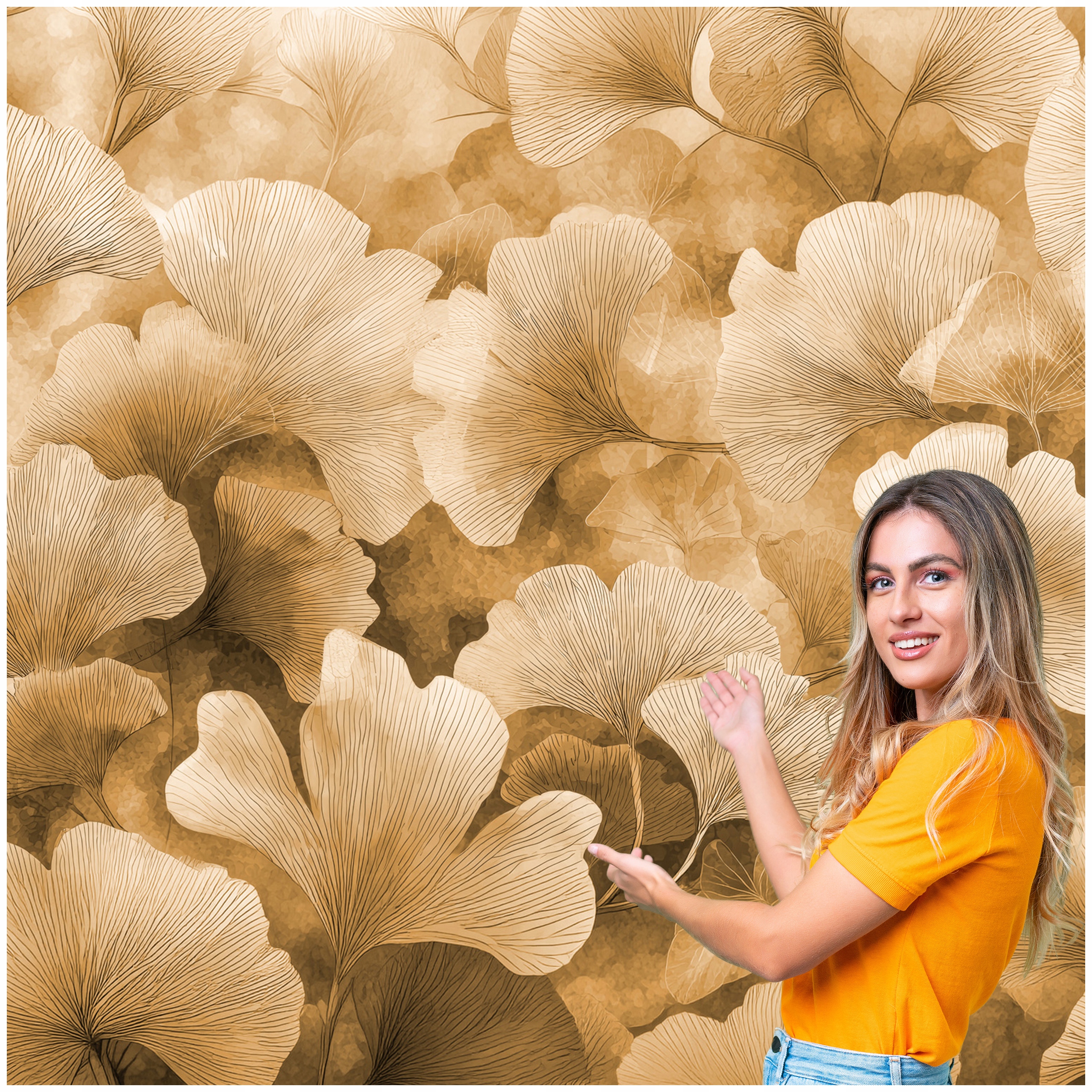 Fototapeta Salón Spálňa Ginkgo biloba Listy Príroda Boho 392x260 MLN12W