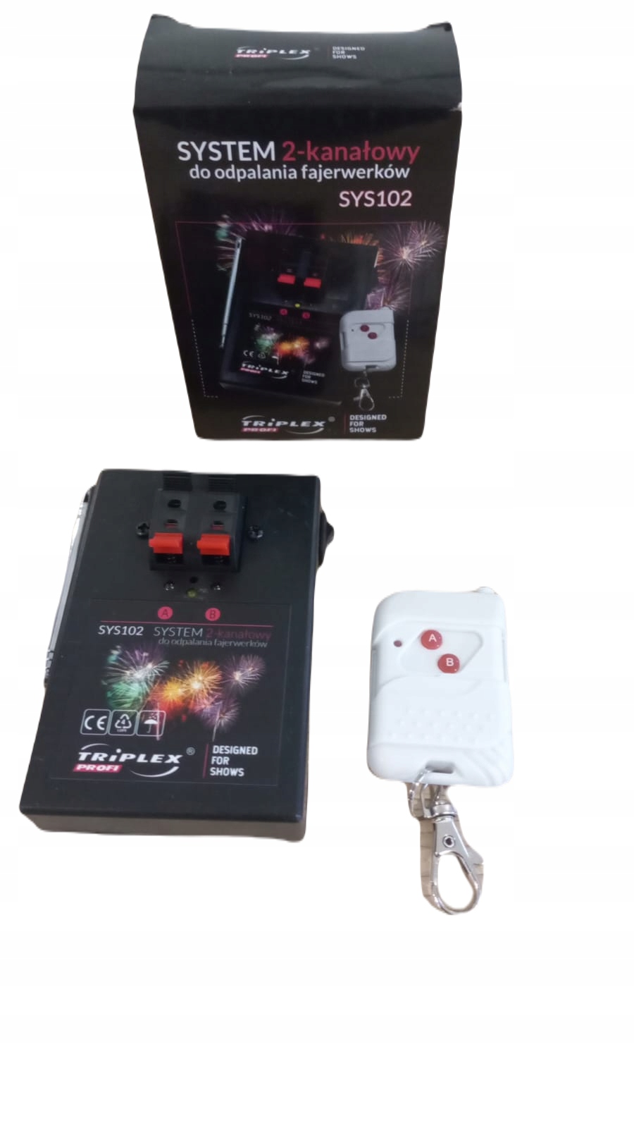 Elektryczny zdalny system do odpalania fontann scenicznych 2 kanałowy