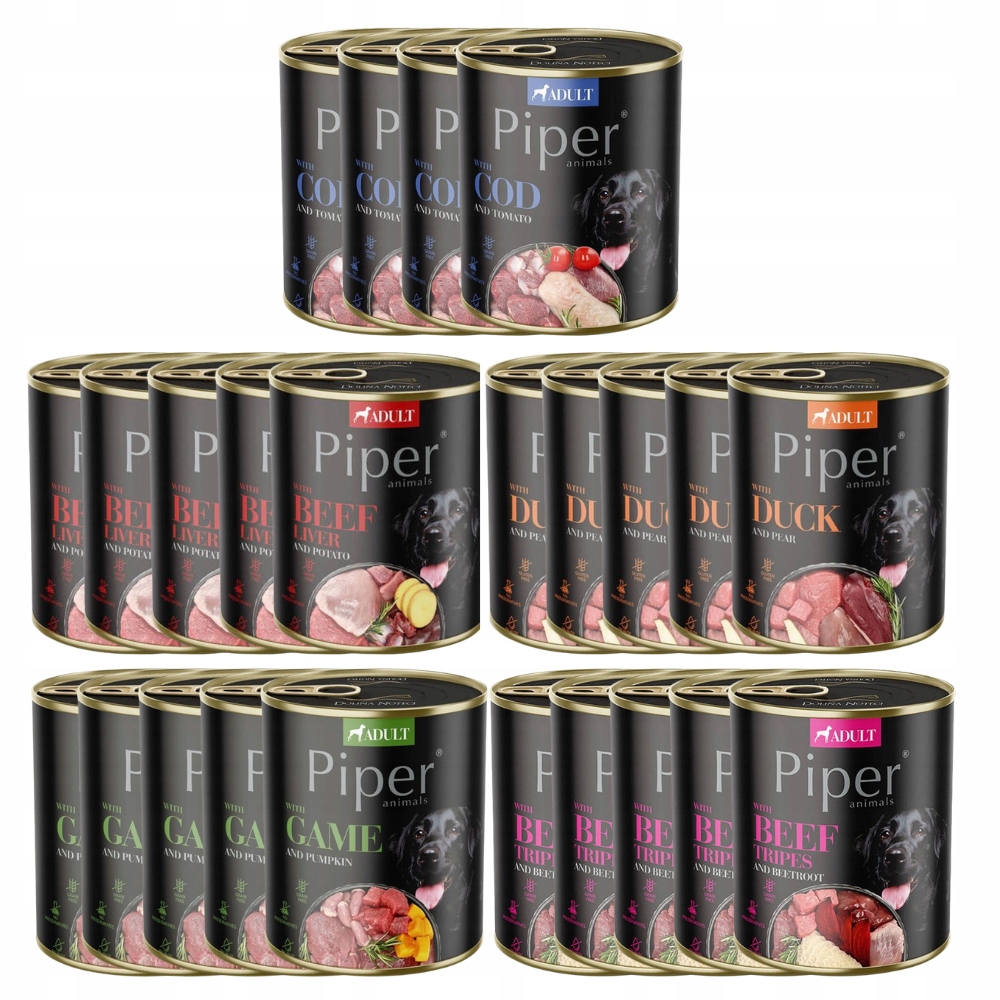 Dolina Noteci Piper mix chutí pro psa 24x800g