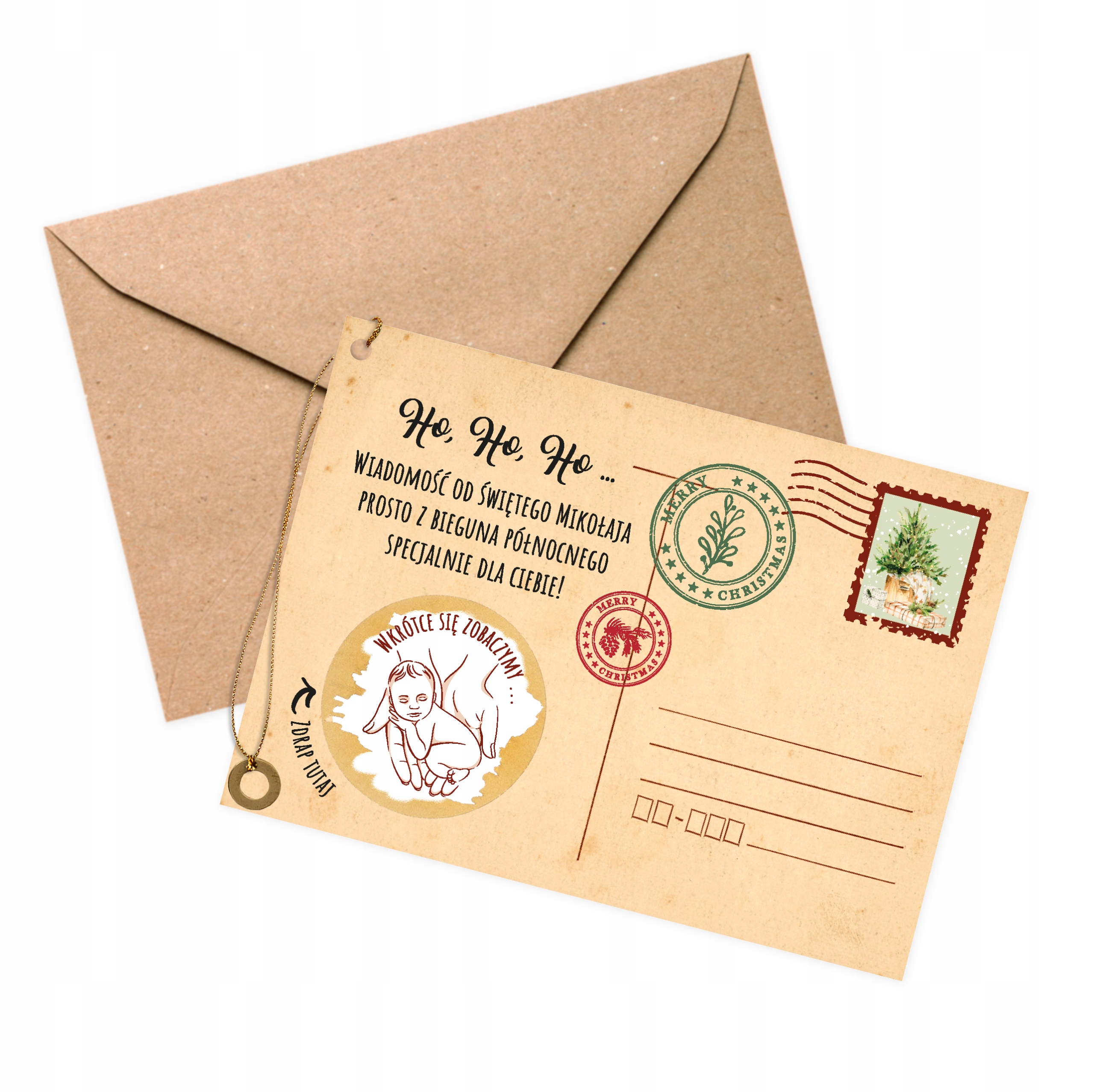 

Kartka jestem w ciąży informacja o dziecku zdrapka