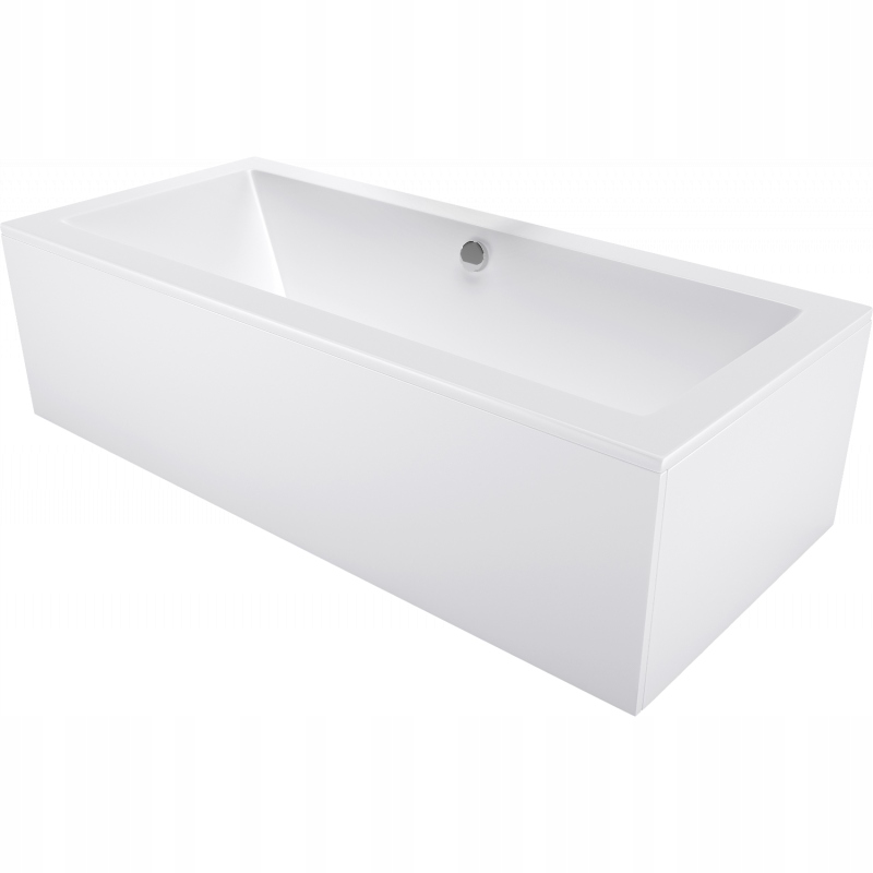 Mexen Cube vana obdélníková 190 x 90 cm s obkladem, bílá 55051909000X