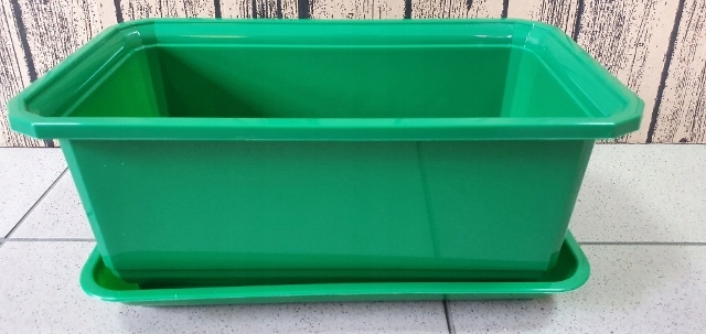 skrzynka  balkonowa+podstawka 30cm ZIELONA — 4
