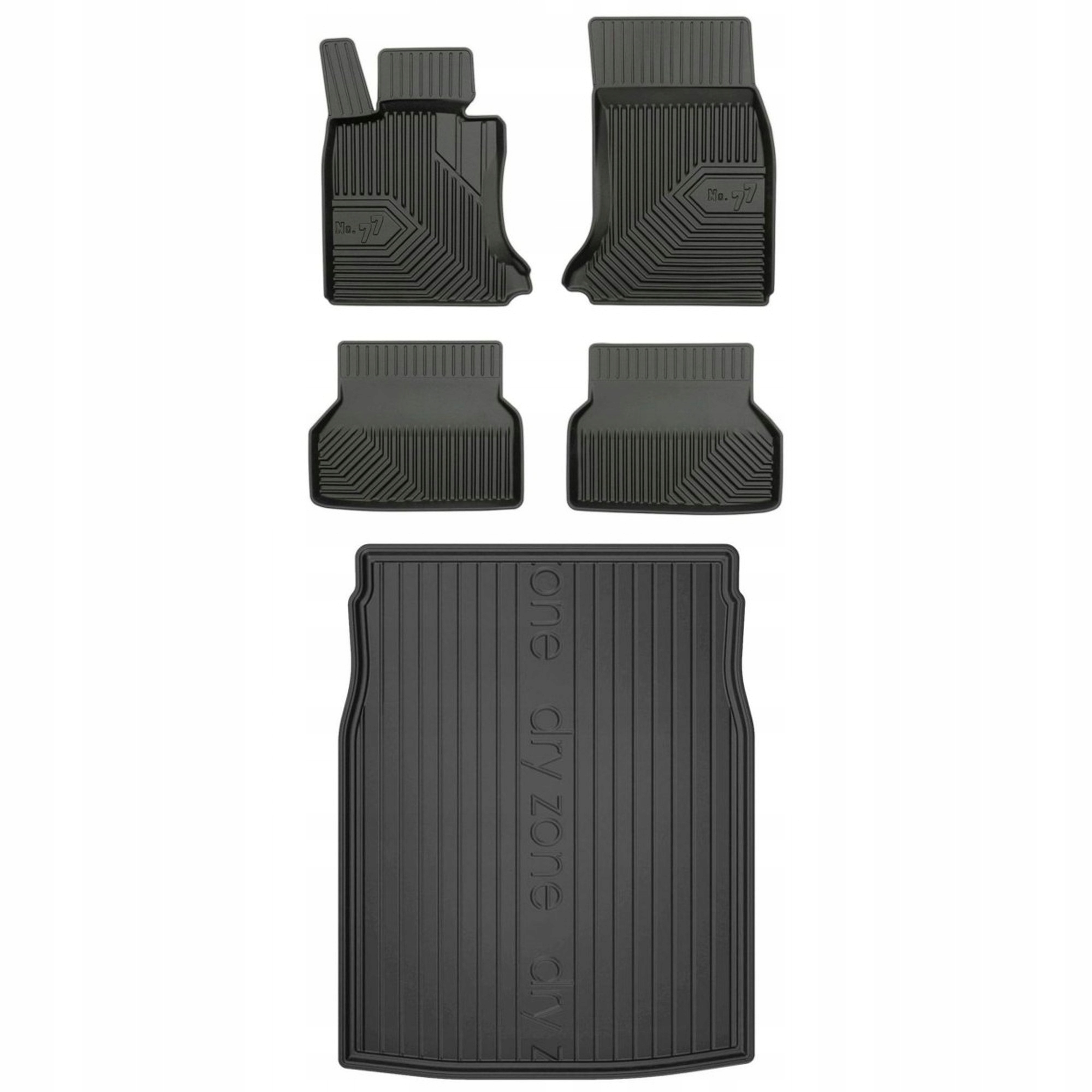 Gumová sada koberčekov a rohoží Bmw radu 5 E60 2003-2010 Sedan