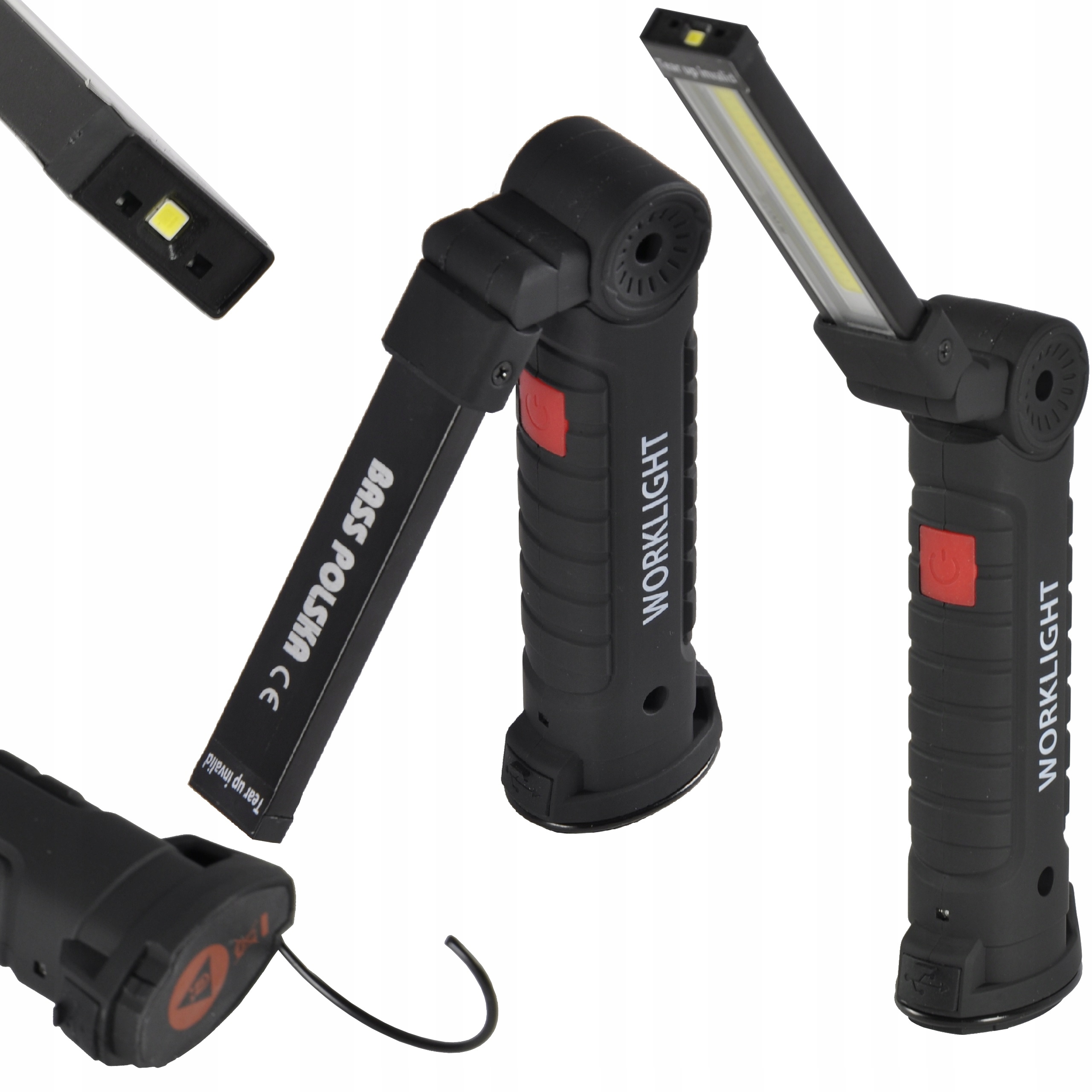 

Lampa Warsztatowa Led Cob Wąska Latarka Magnes