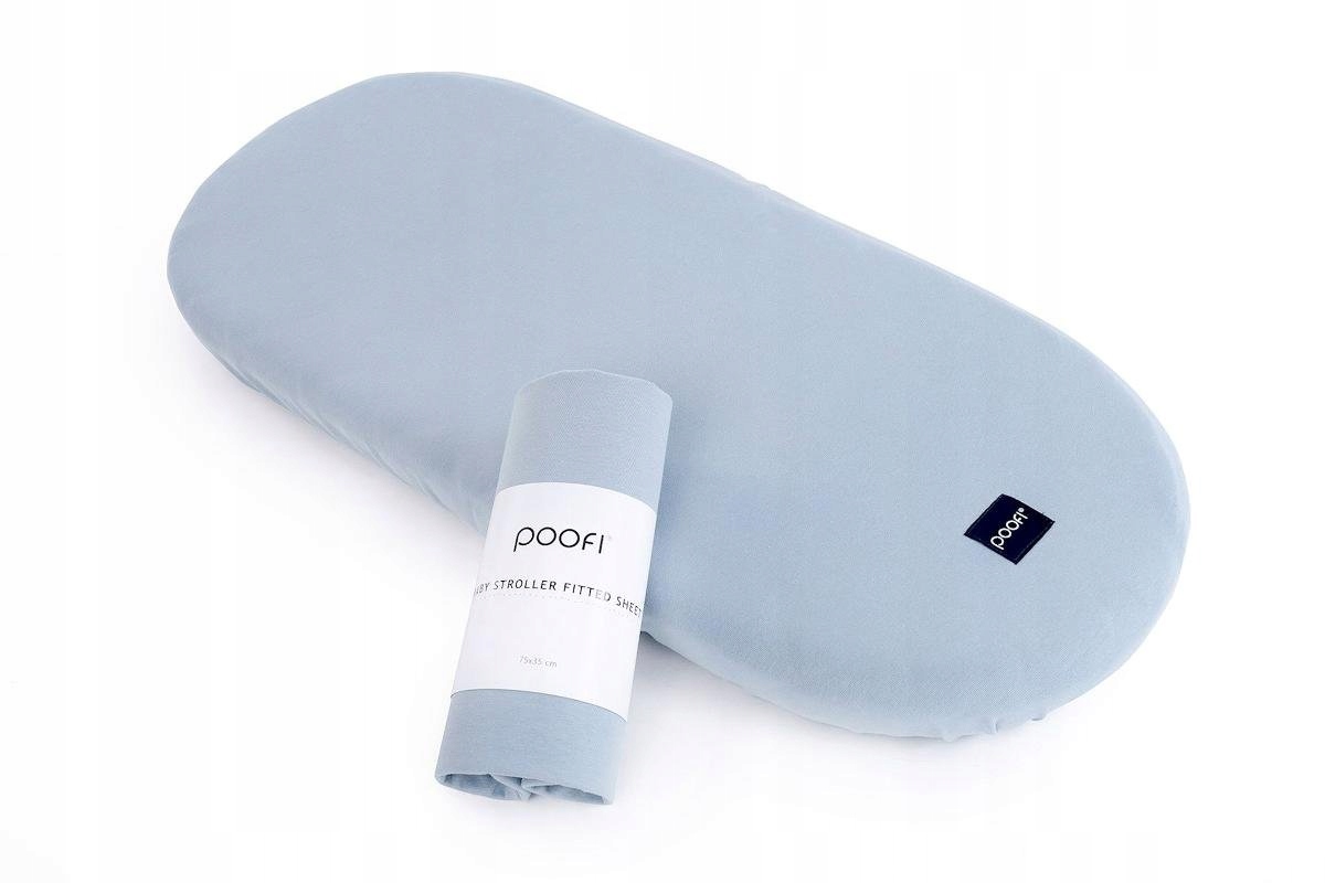 

Poofi Prześcieradło do wózka Organic dusty blue