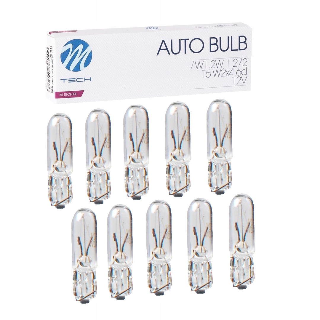 Żarówka W1.2W T5 12V 1.2W W2x4.6d M-tech 10 sztuk