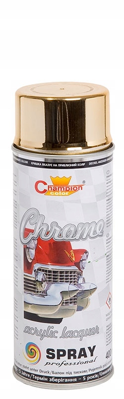 

Spray Champion Lakier Metallic Chrom Złoty 400ml