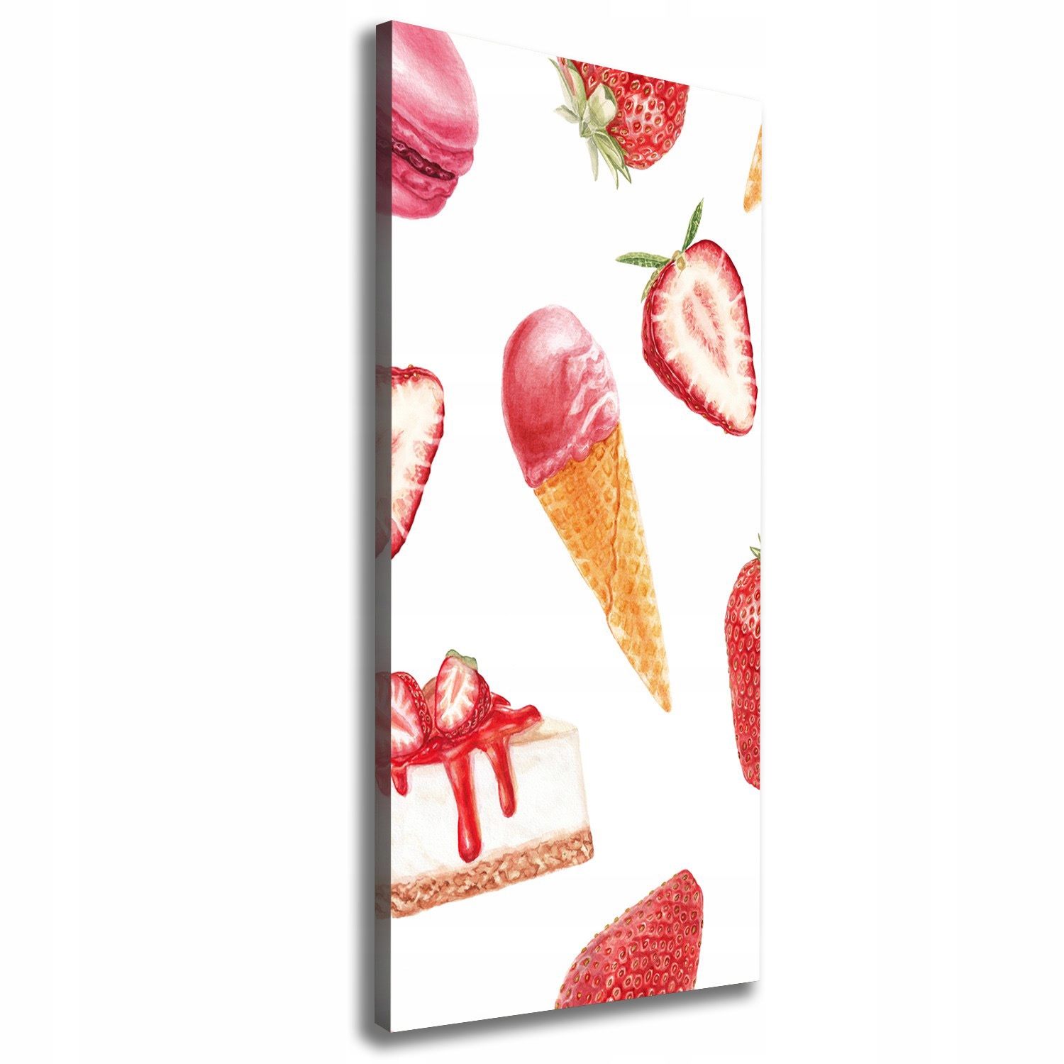 

Foto obraz na płótnie Truskawkowy smak 50x125 cm