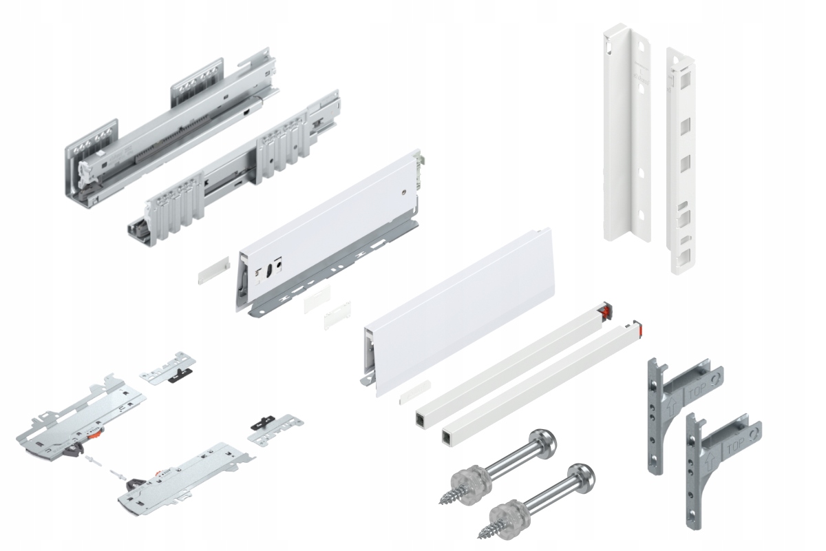 Blum Zásuvka Merivobox 270 Vysoká E Tip-On Biela 40 kg