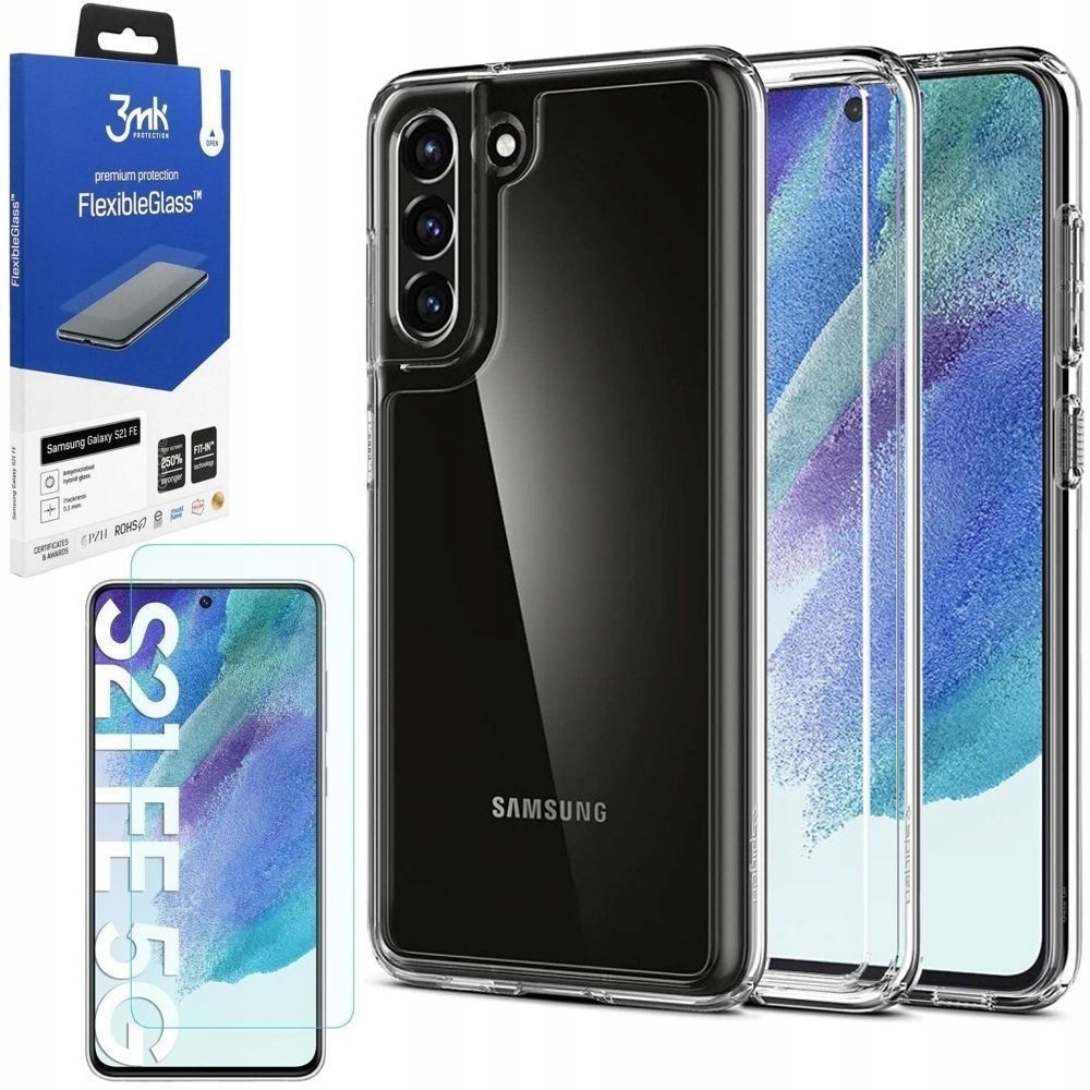 

Etui Szkło 3mk do Galaxy S21 Fe 5G, Spigen Hybrid