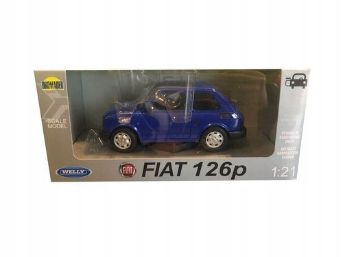 

Maluch Fiat 126 Niebiesk Metalowy Model 1:21 Welly