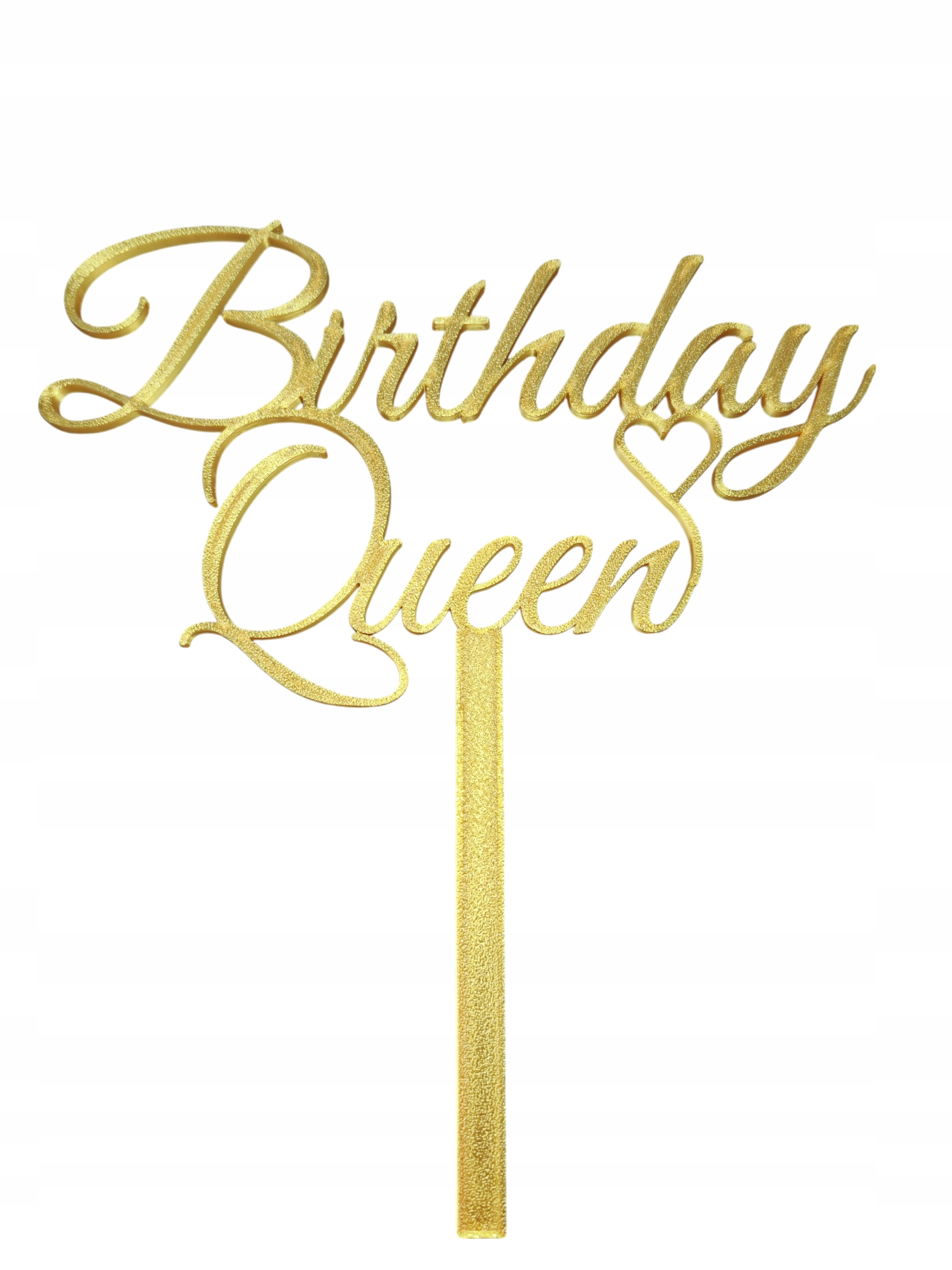 Levně Zápich dekorace na dort narozeninová královna Zlatá dekorace toper