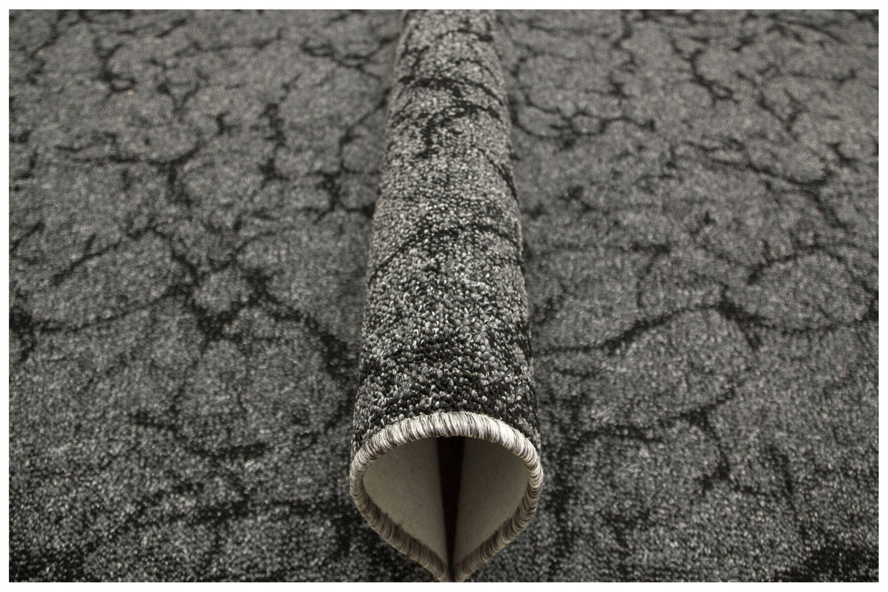 Dywan Trwały Pętelkowy Ciemny Szary Czarny Jak Marmur Marble 200x250 cm