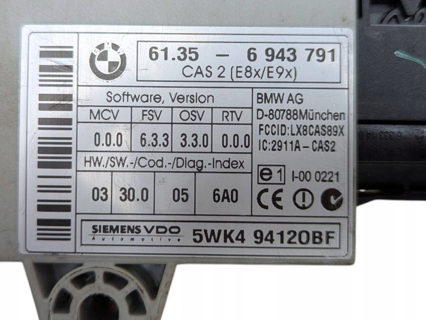 Module immobilizera BMW 3 E90/E91 E91 2006 6943791