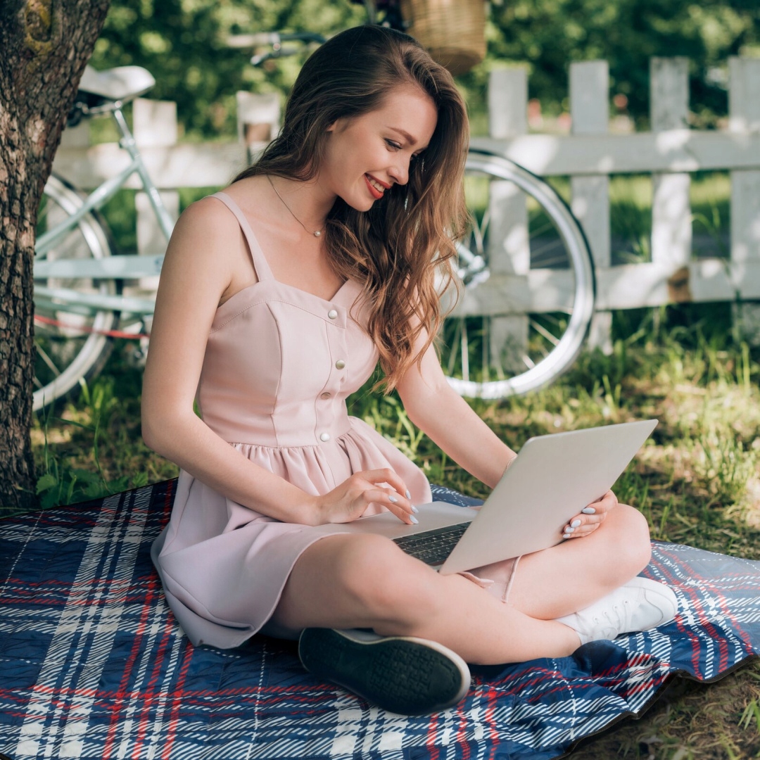 Koc Piknikowy, Plażowy 130x145 Mata Wodoodporna Wzór krata