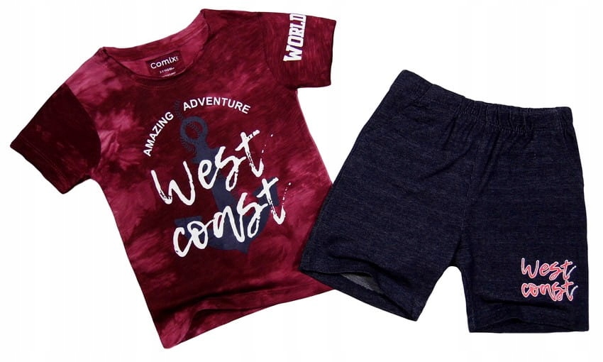 

spodenki jak jeans koszulka 2-3Y bordo 594 Turcja