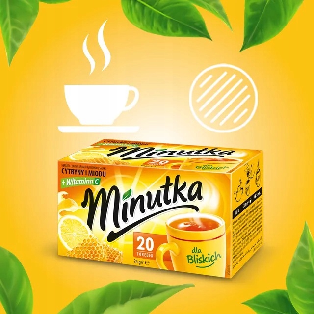 Levně 10 x Černý čaj Minutka s medem a vitamínem C, 20 sáčků