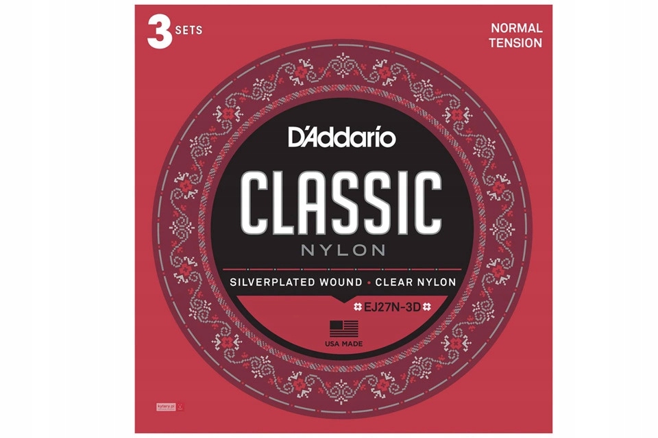 D'Addario EJ27N struny klasyczne trójpak oryginał