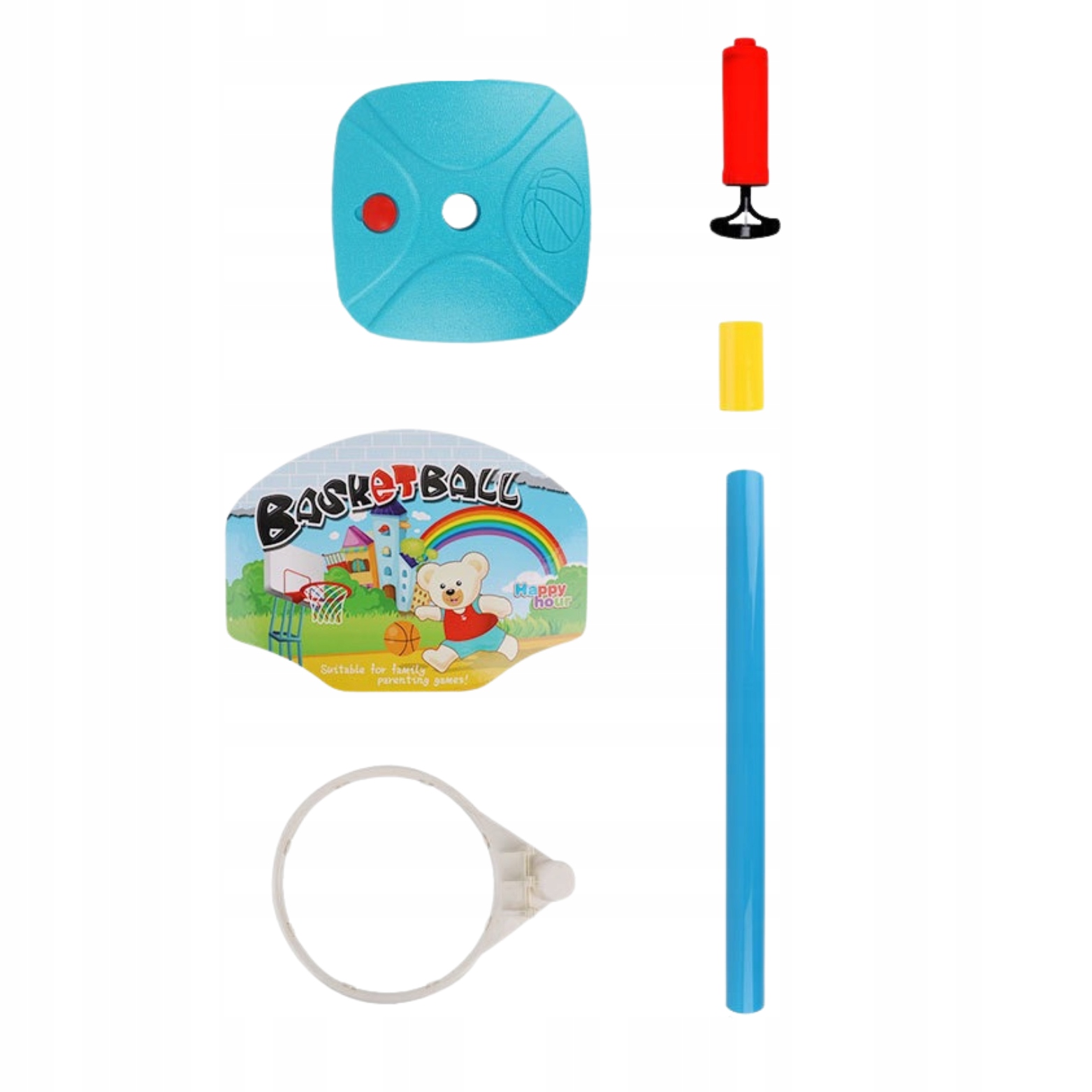 Zestaw Gier Sportowych 4W1 Tenis Siatkówka Koszykówka Badminton Wiek dziecka 3 lata +