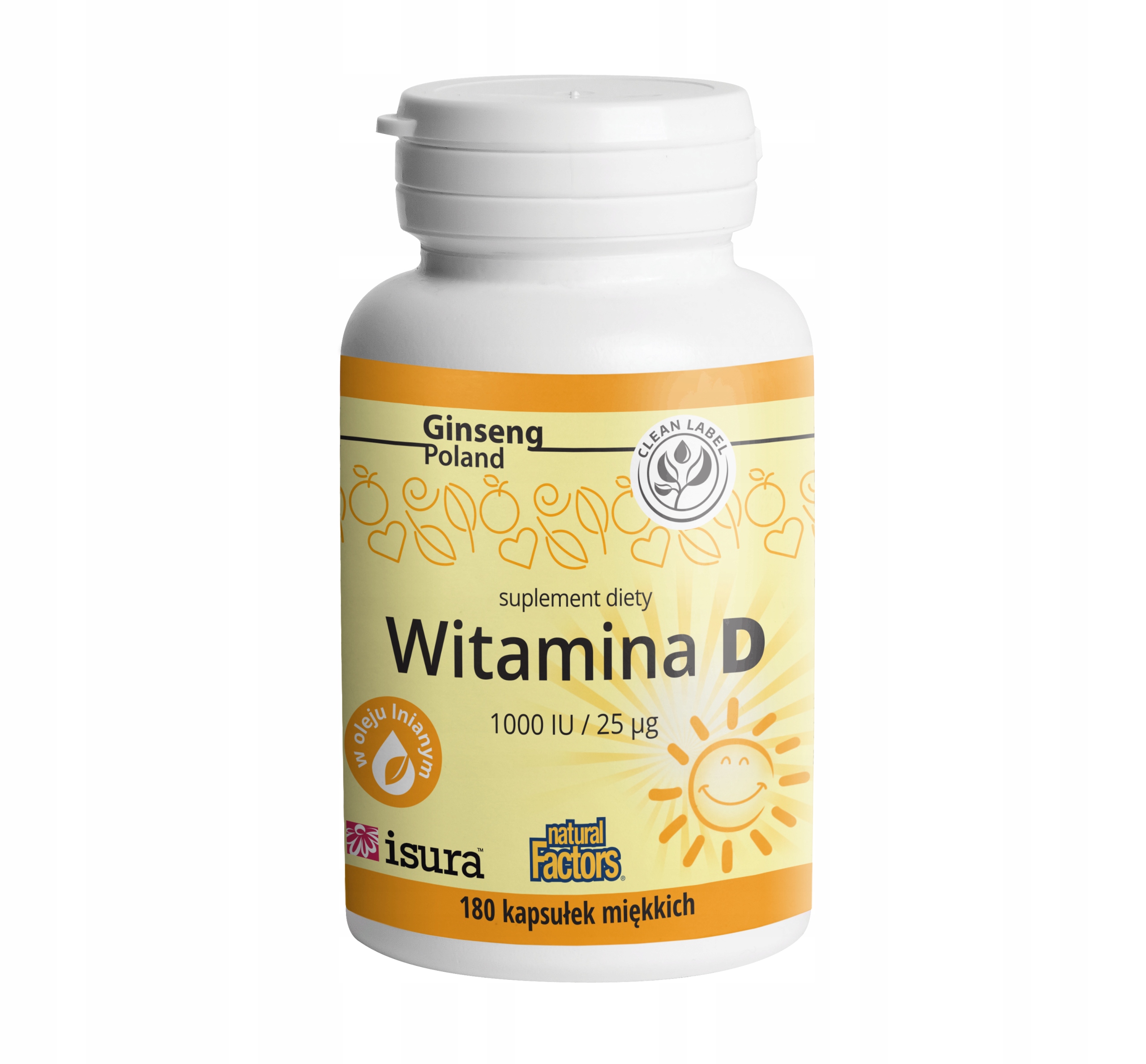 Vitamín D3 s ľanovým olejom, 180 kapsúl