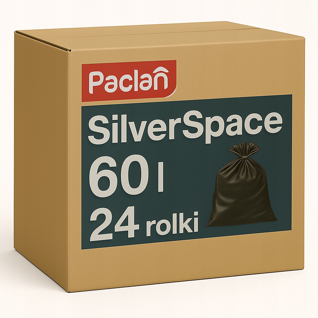 pytle na odpadky Silné Elastické Paclan Silver Space 60L 24 rolí