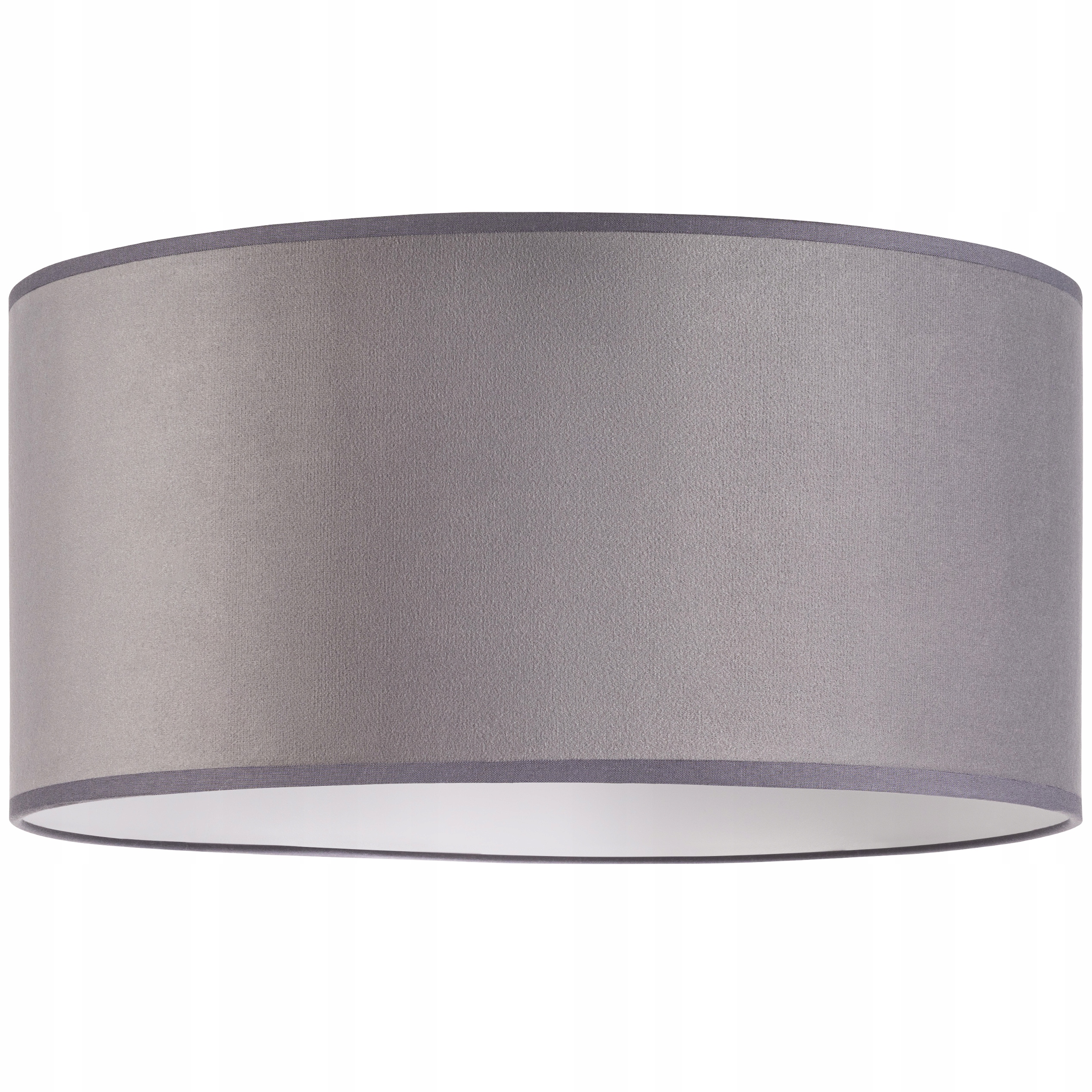 Abażur welurowy okrągły tuba 40cm Welur szary