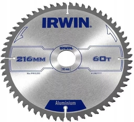 

Piła Tarcza Do Aluminium 216x30mm 60z Opp Ir Irwin