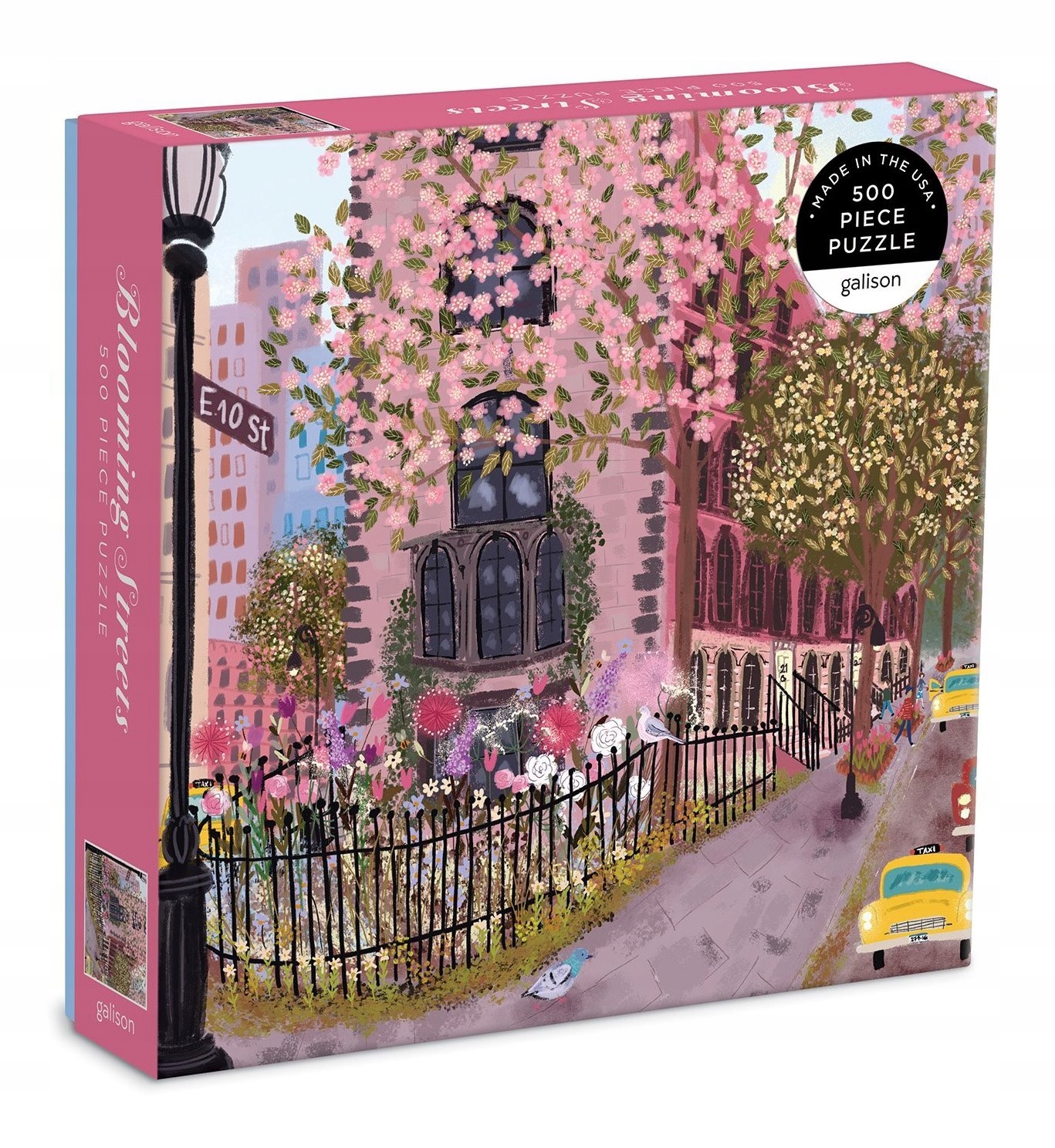 Galison Čtvercové puzzle Kvetoucí ulice 500 dílků