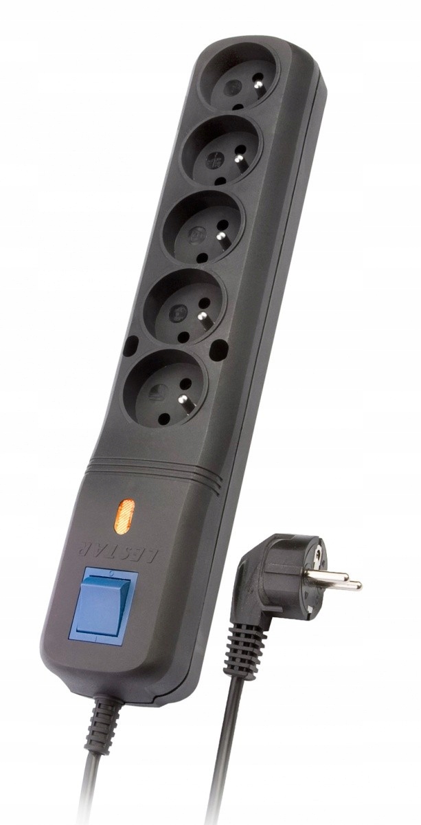 Listwa zasilająca Lestar LF-530WA 5+ 1,5m czarna
