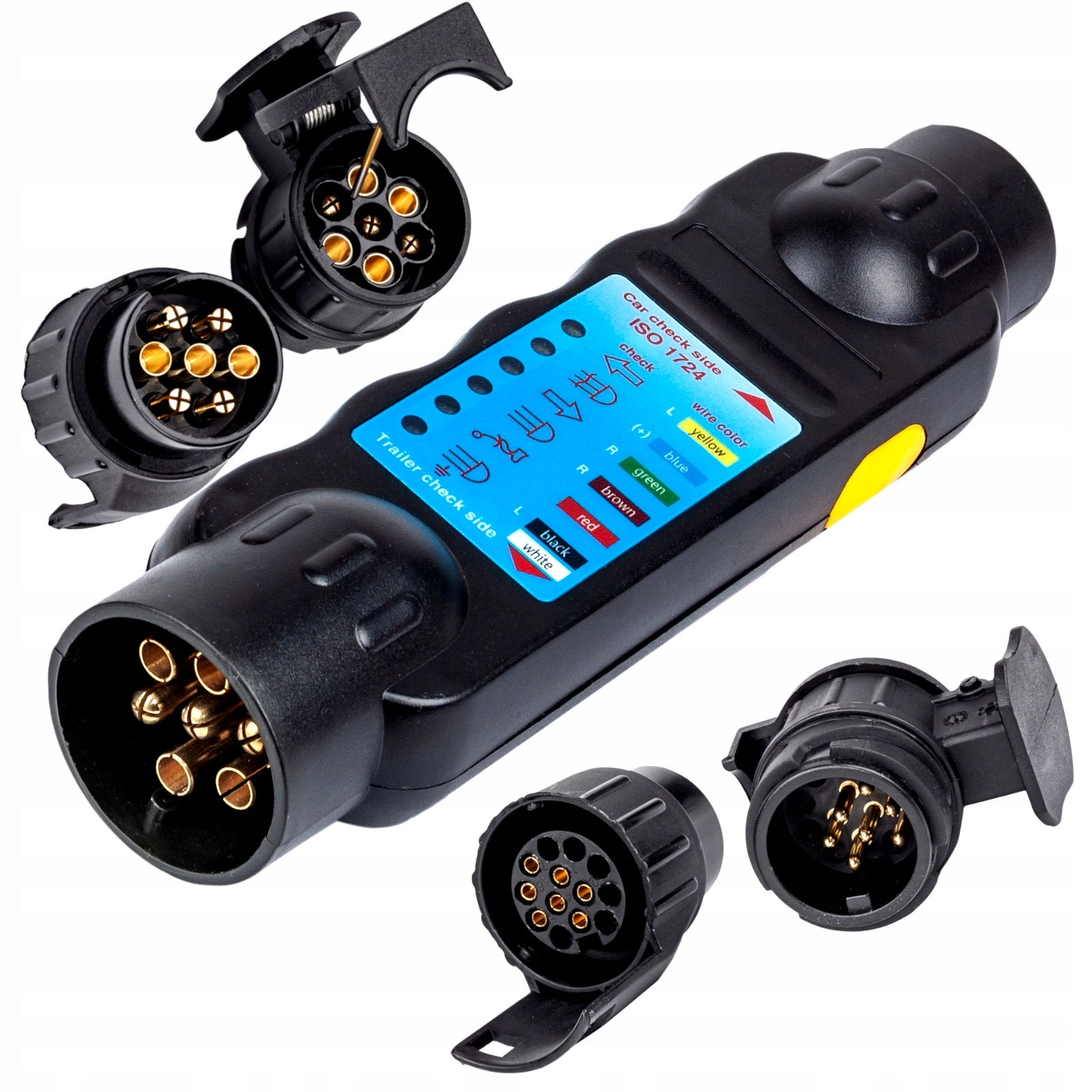 Tester Gniazda Wtyczki Przyczepy Haka 2 Adaptery