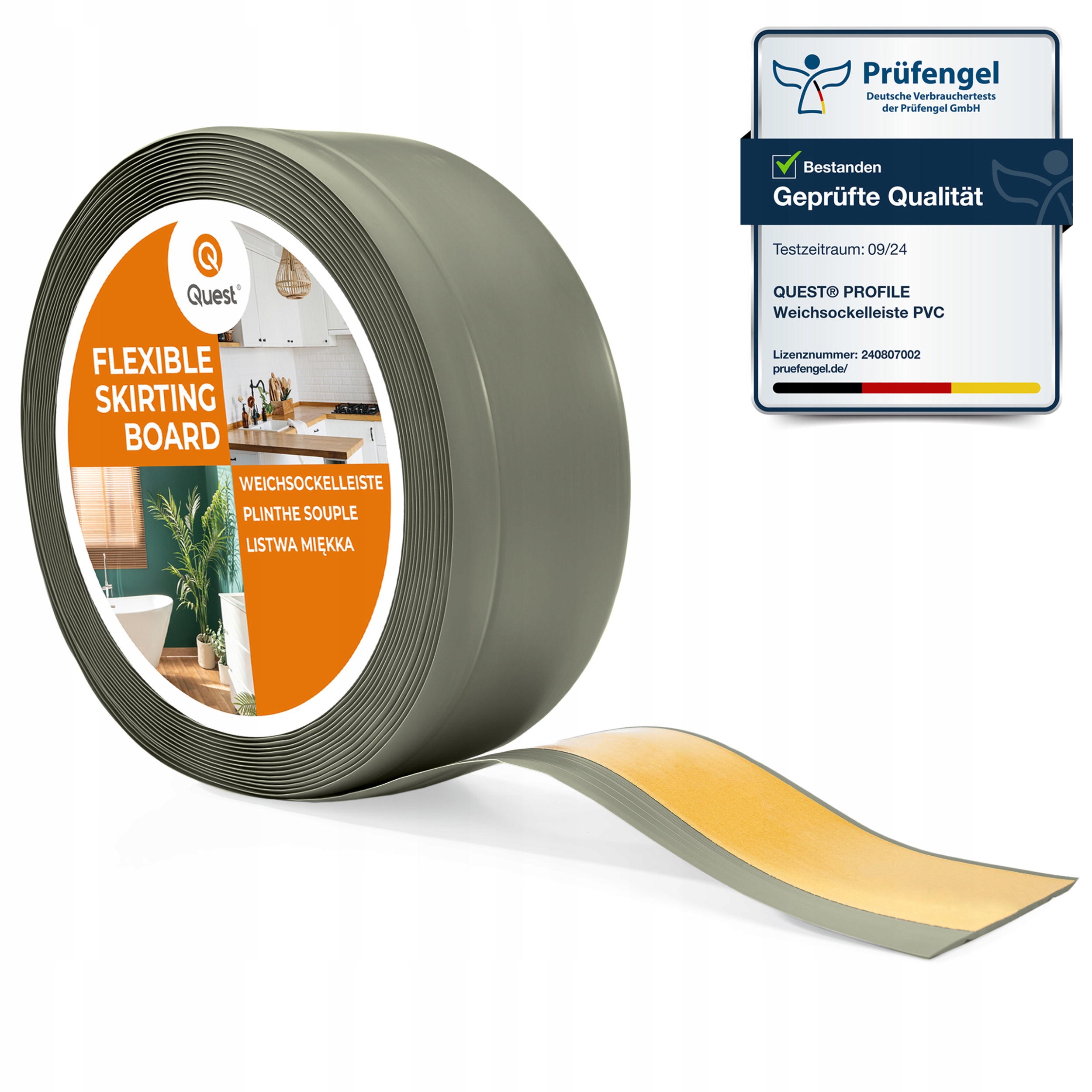 Podlahová lišta samolepicí Pvc 70/20 olivová, 25 m