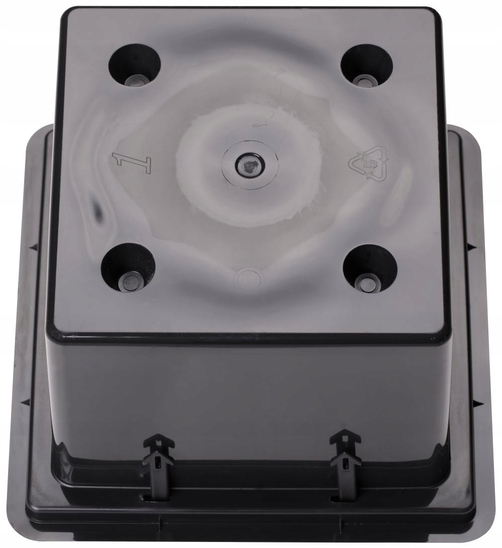 Wkład do donicy kwadratowy rozmiar 1 z uchwytami (rączkami) czarny Marka Form-Plastic