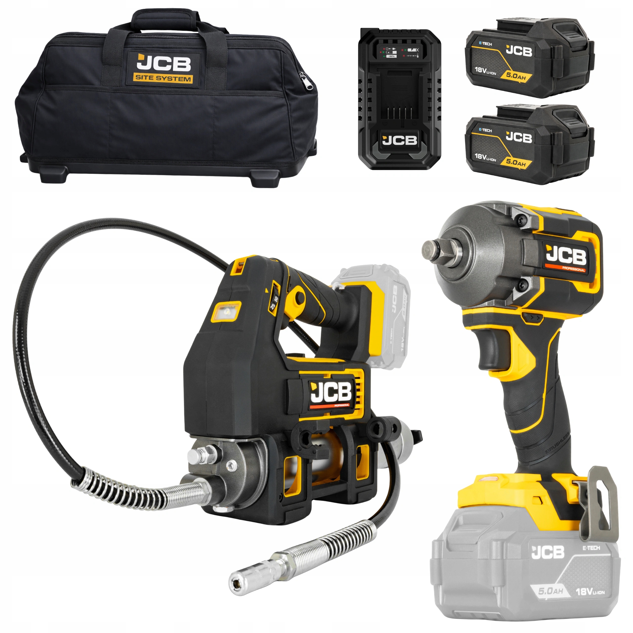 Jcb Professional 18V Klucz Udarowy 620Nm Smarownica Akumulator 5Ah